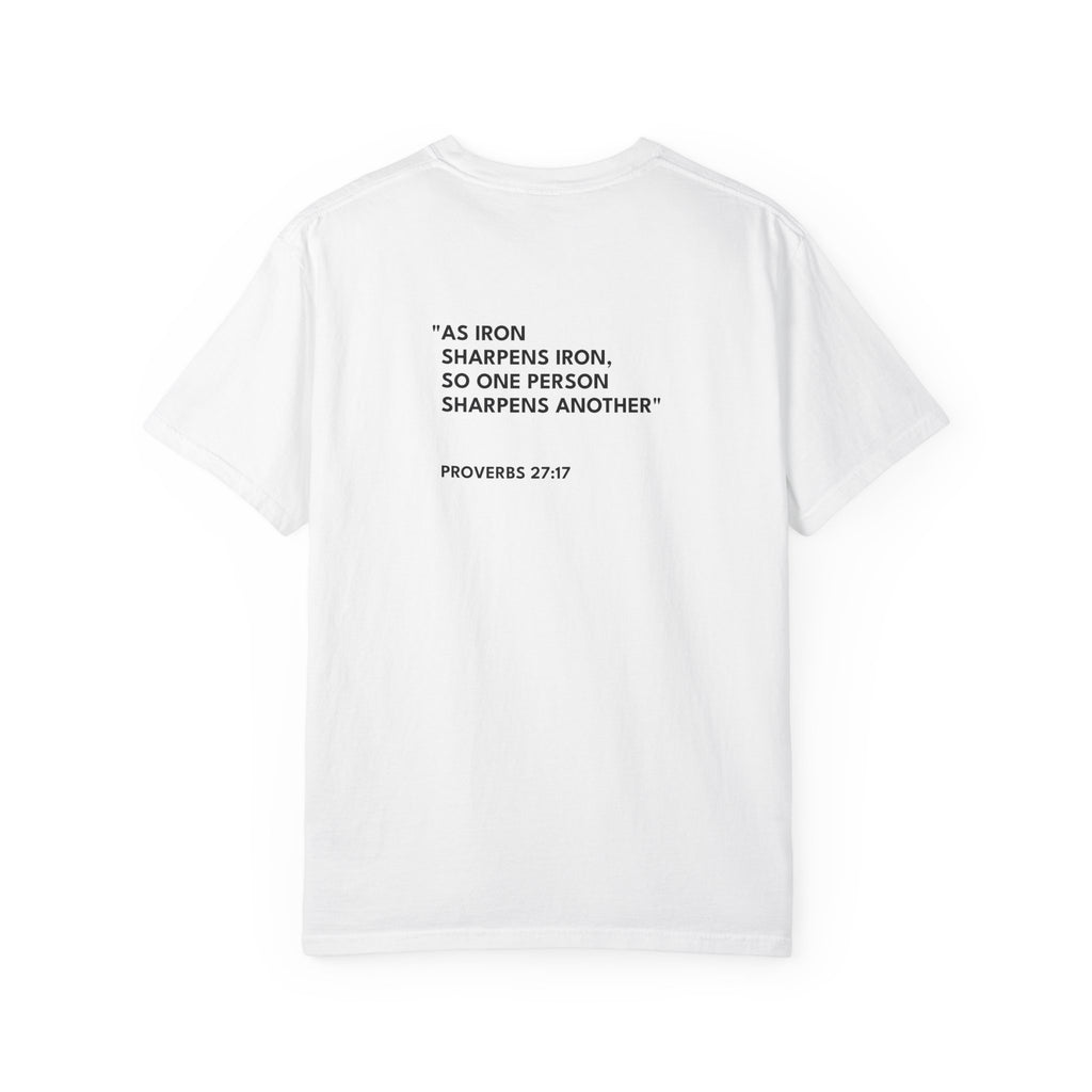 Proverbs 27:17 Text Logo - Unisex Casual T-Shirt