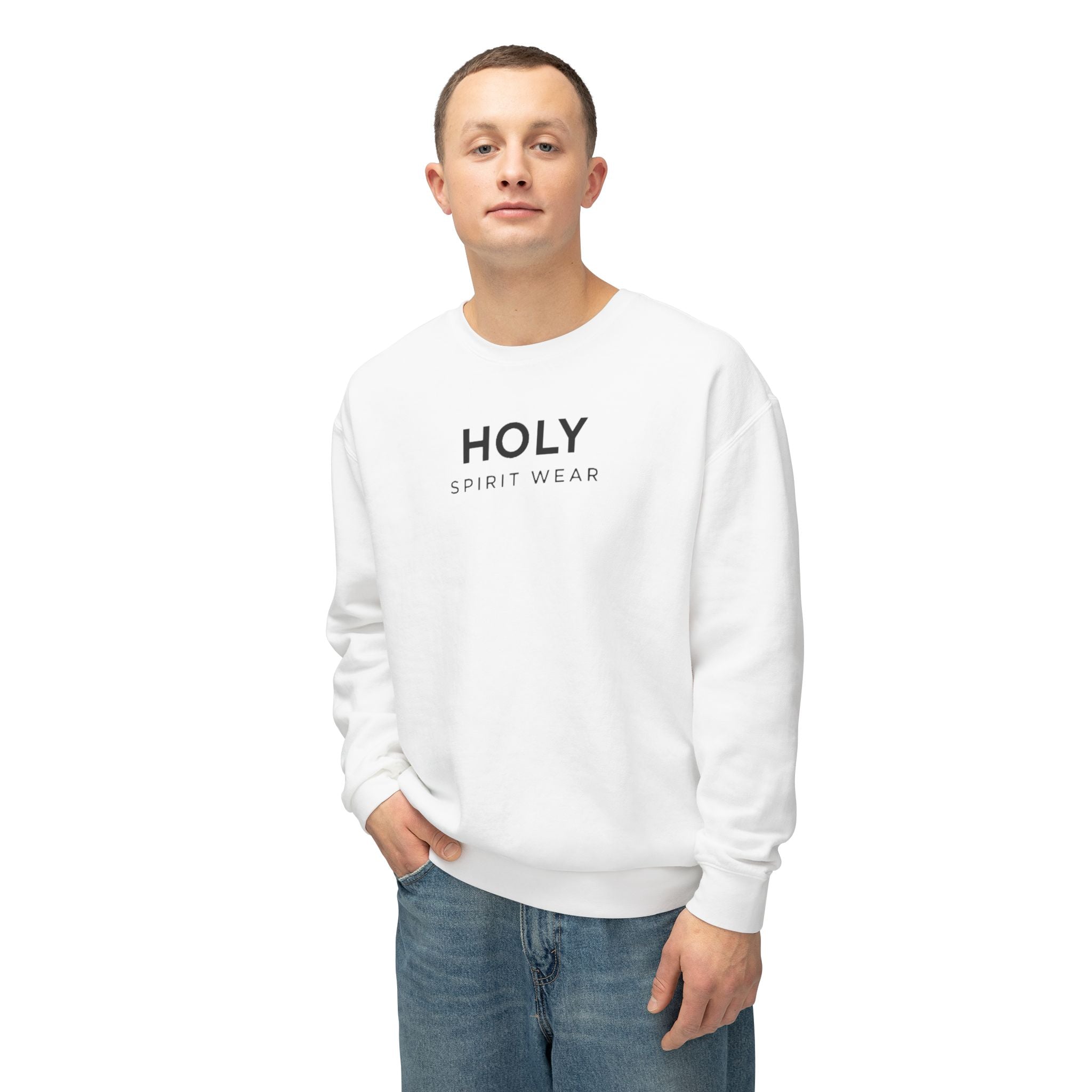 Psalm 144:1 Text Logo Crewneck Sweatshirt