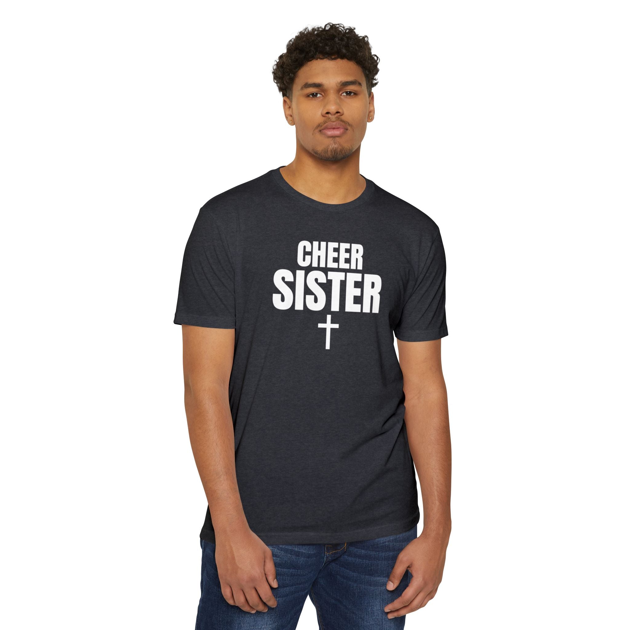 Cheer Sister T-Shirt — Personalized Back Name and Number