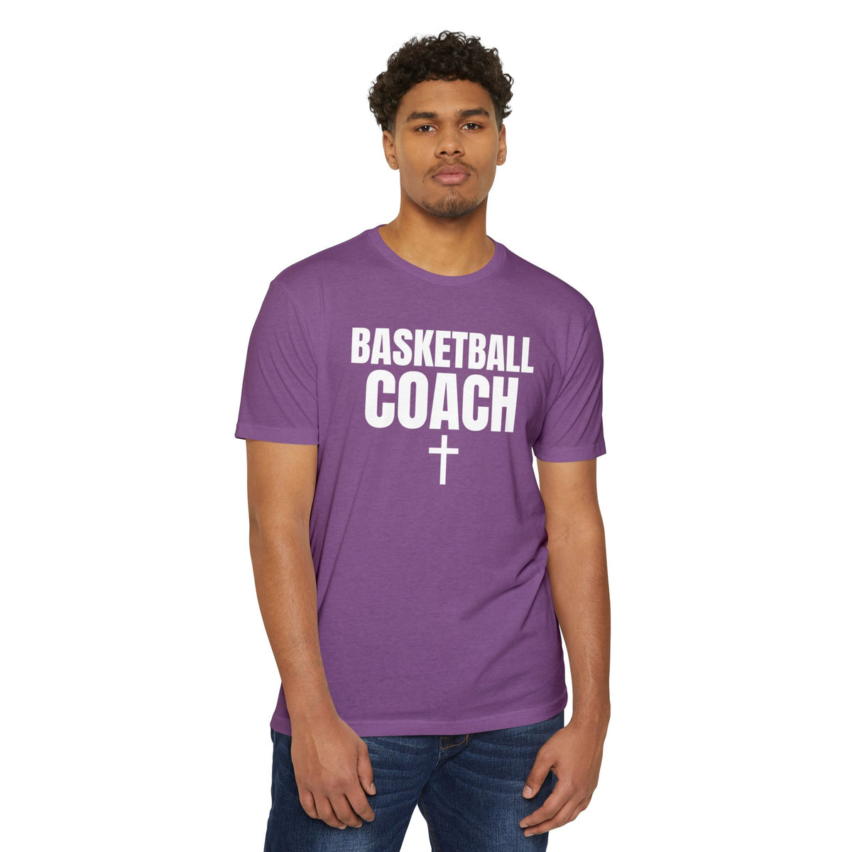 Basketball Coach T-Shirt — Custom Back Name & Number