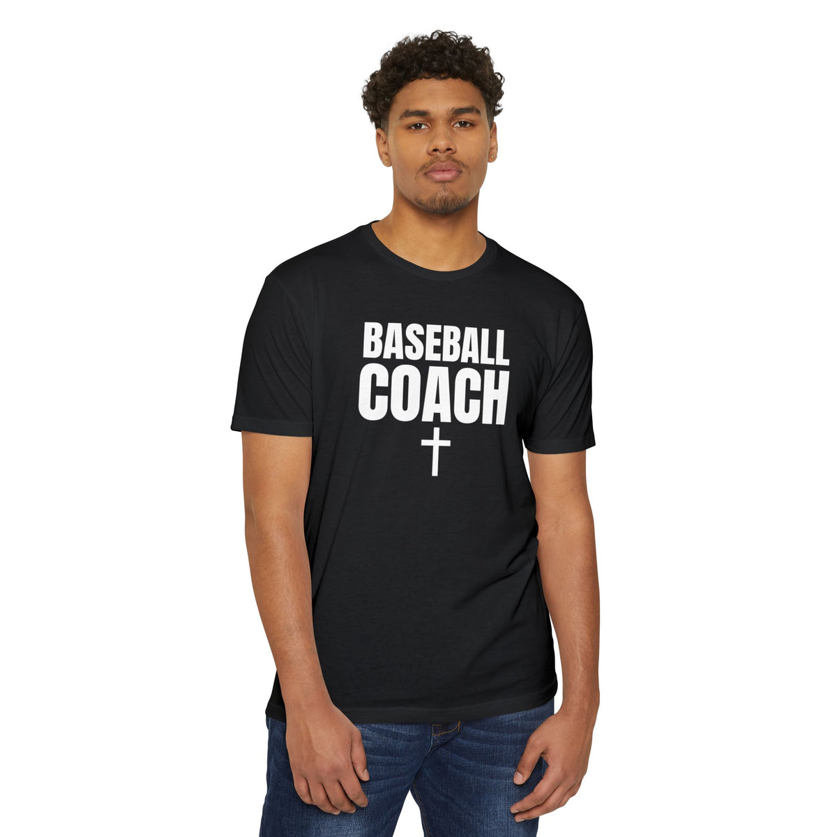 Baseball Coach T-Shirt — Custom Back Name & Number