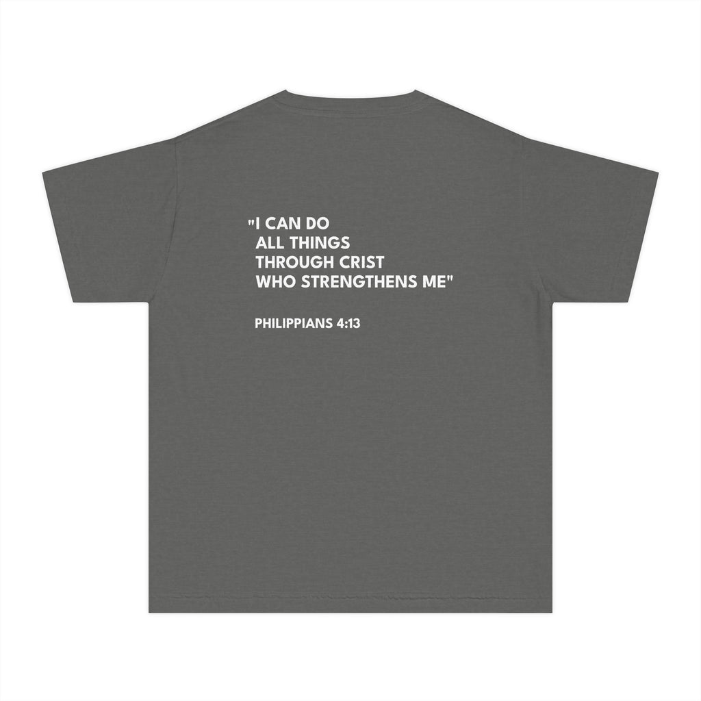 Philippians 4:13 Youth Tee/Text Logo