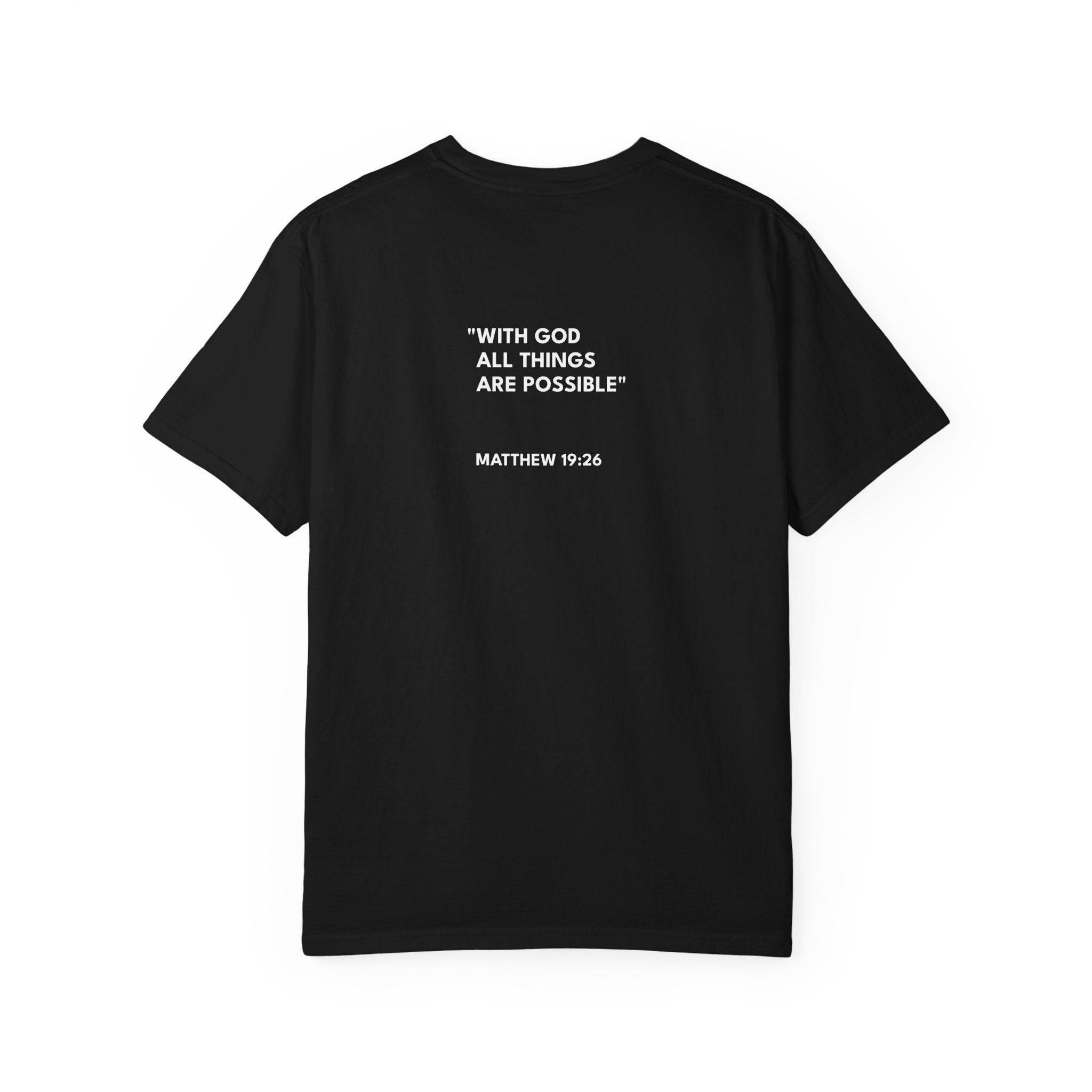 Matthew 19:26 Unisex Logo Casual T-Shirt
