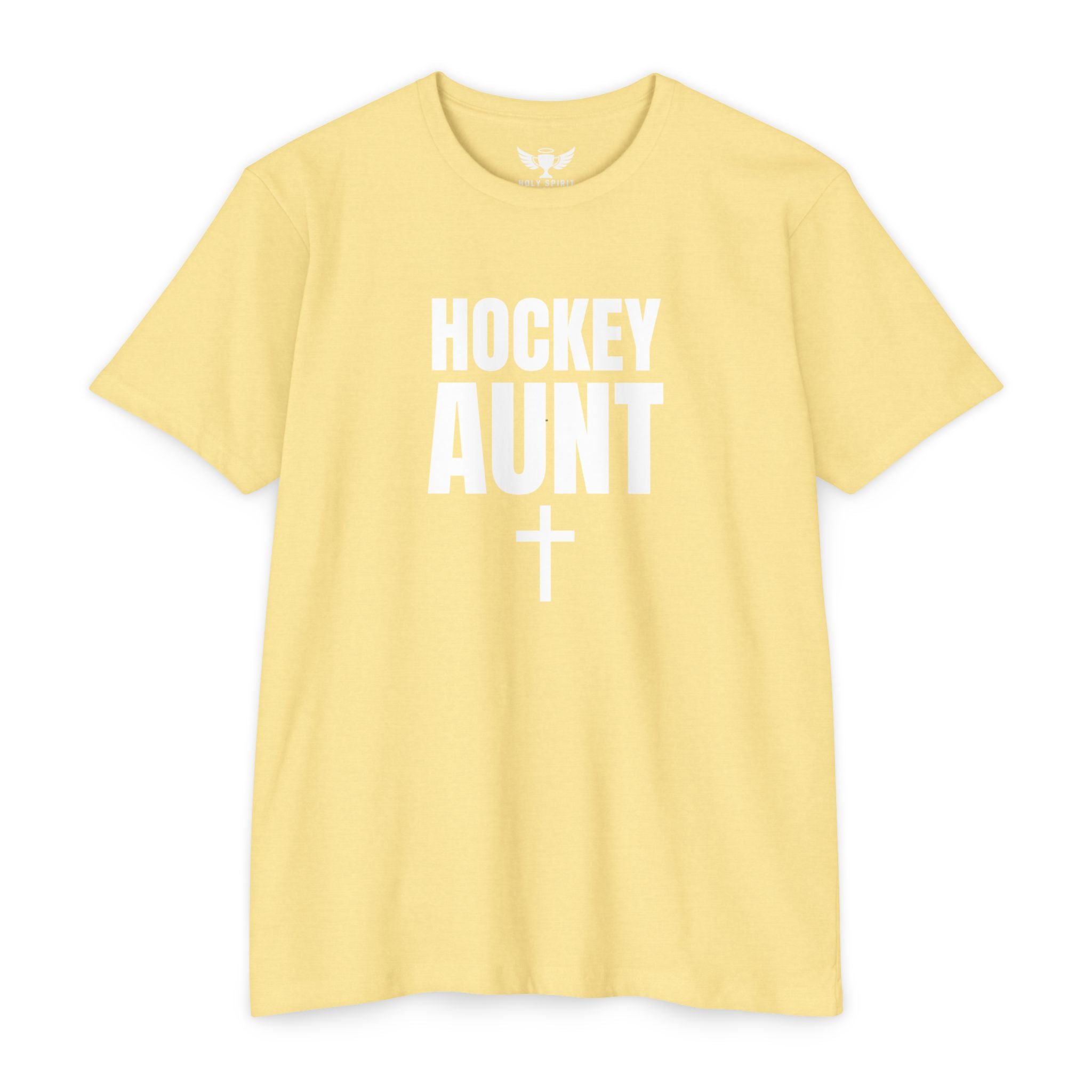 Hockey Aunt T-Shirt — Personalized Back Number Jersey with Cross