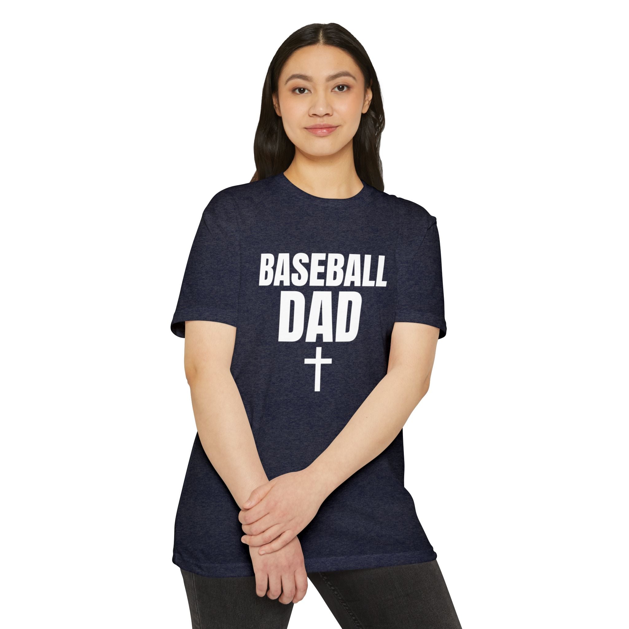 Baseball Dad T-Shirt — Custom Back Name & Number