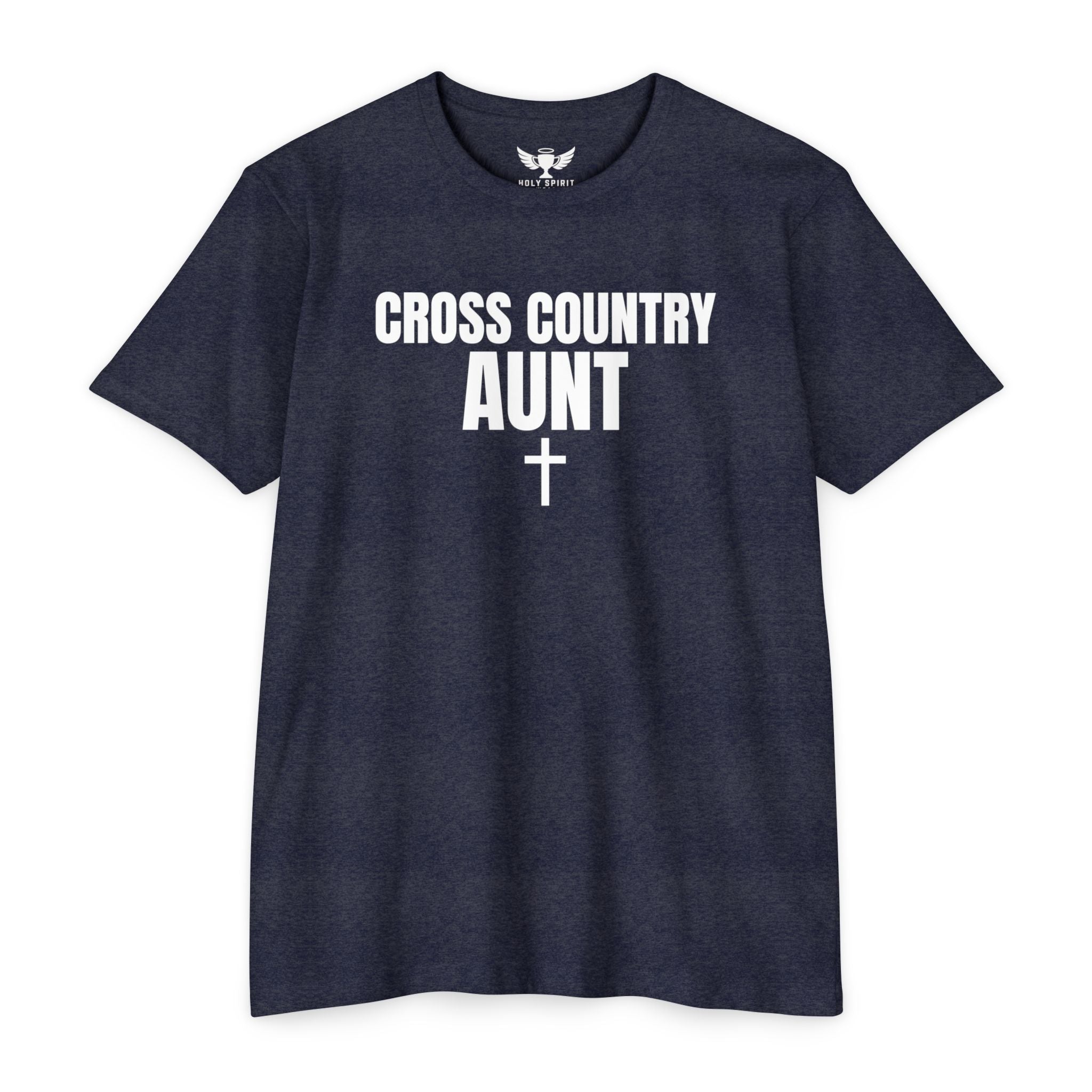 Cross Country Aunt T-Shirt — Custom Name & Number Sports Tee