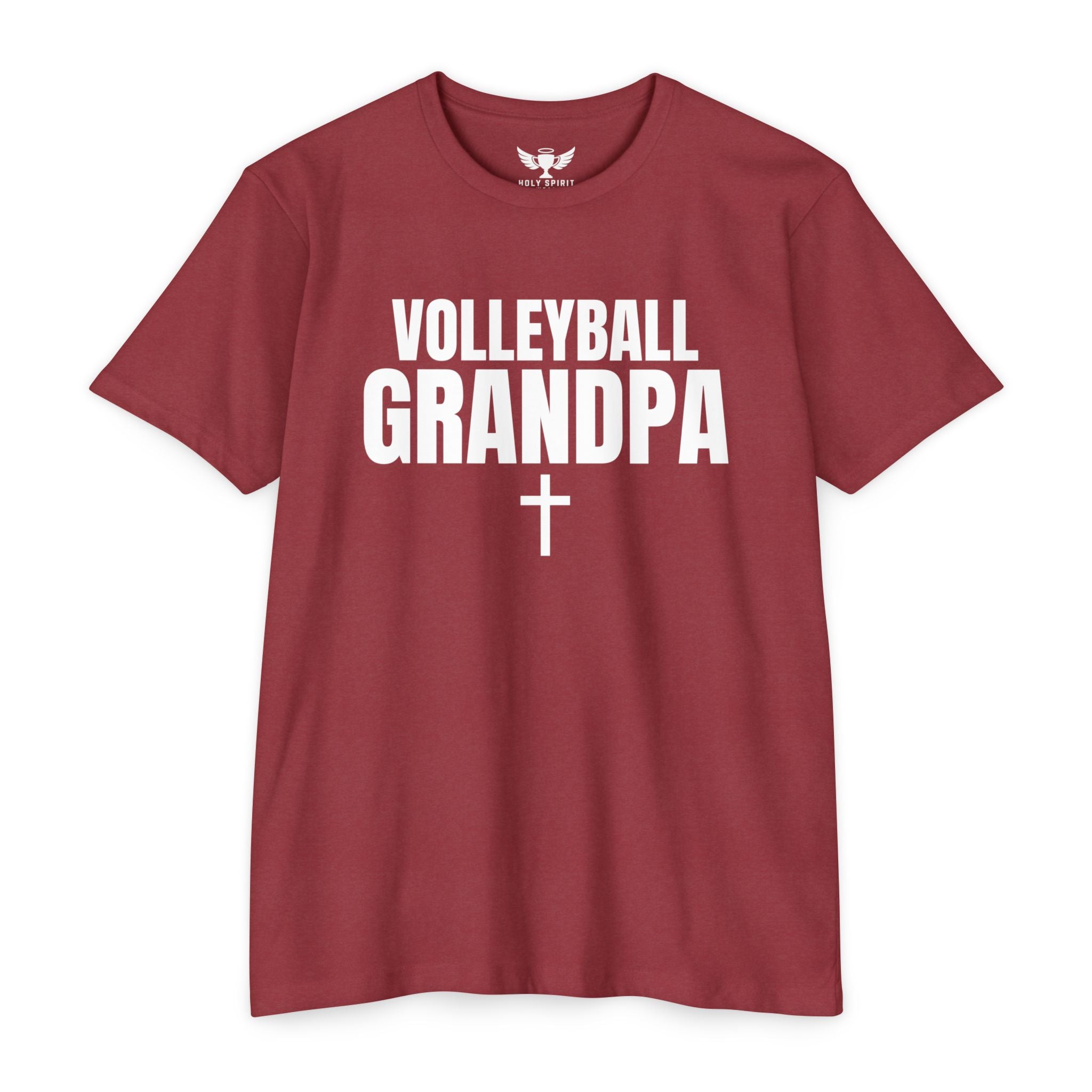 Volleyball Grandpa T-Shirt — Custom Name & Number Sports Tee