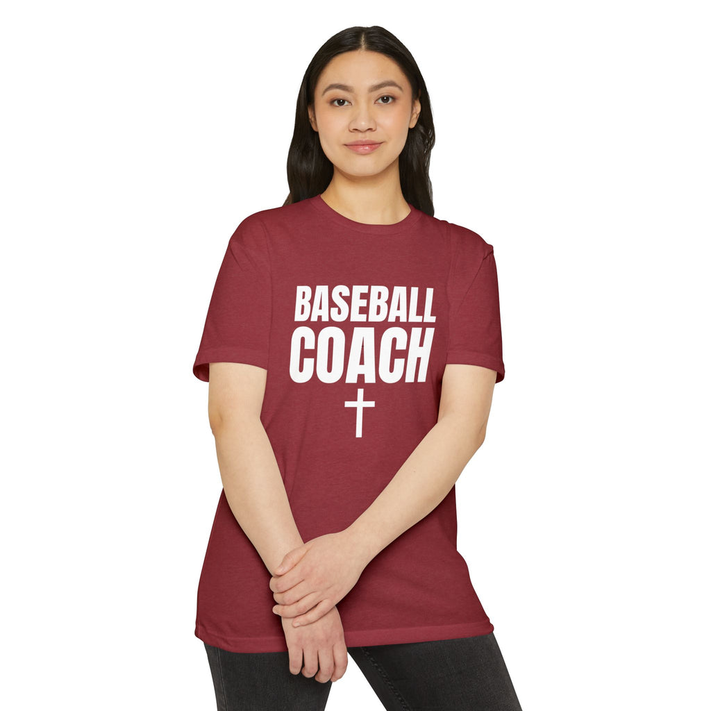 Baseball Coach T-Shirt — Custom Back Name & Number