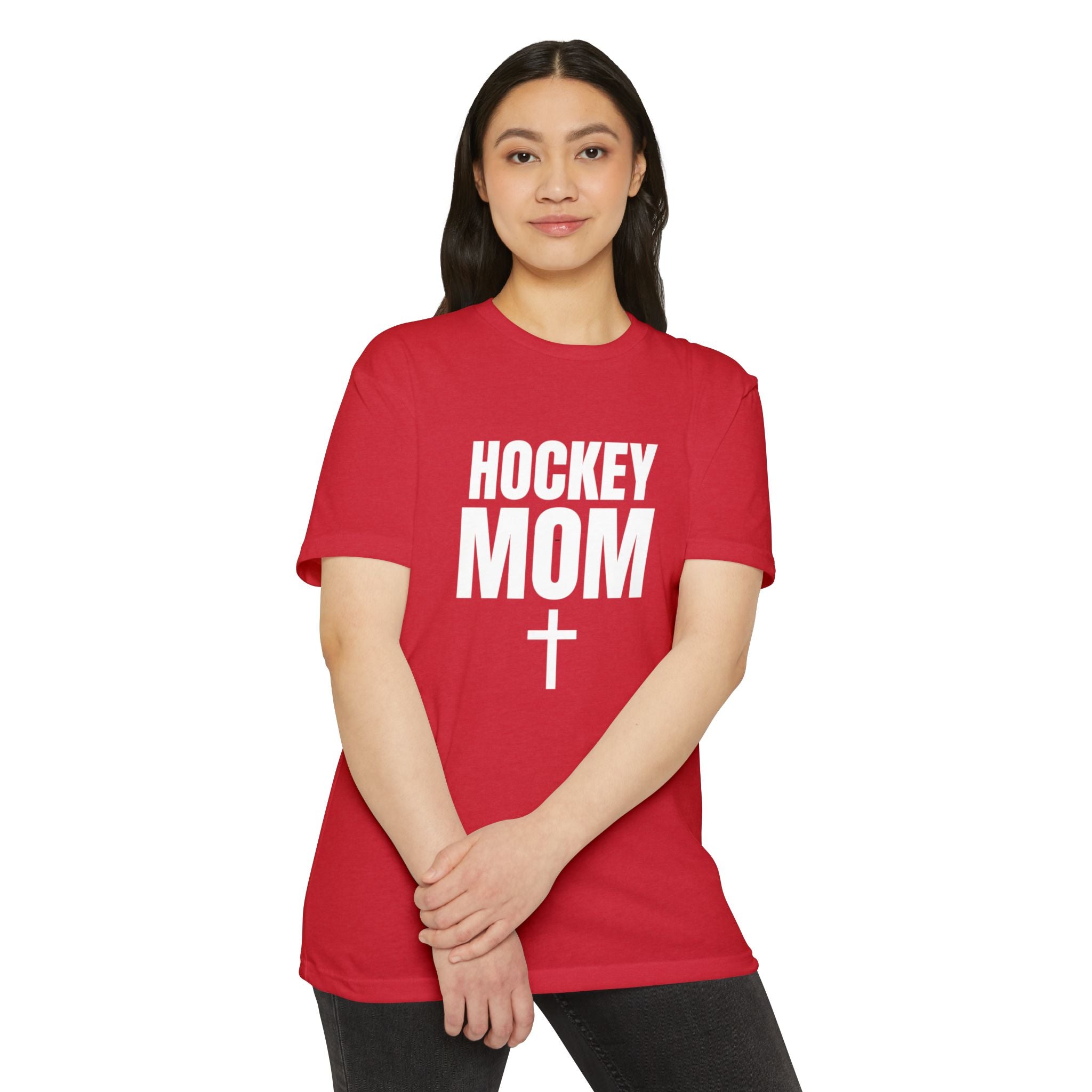 Hockey Mom T‑Shirt — Custom Name & Number Sports Tee