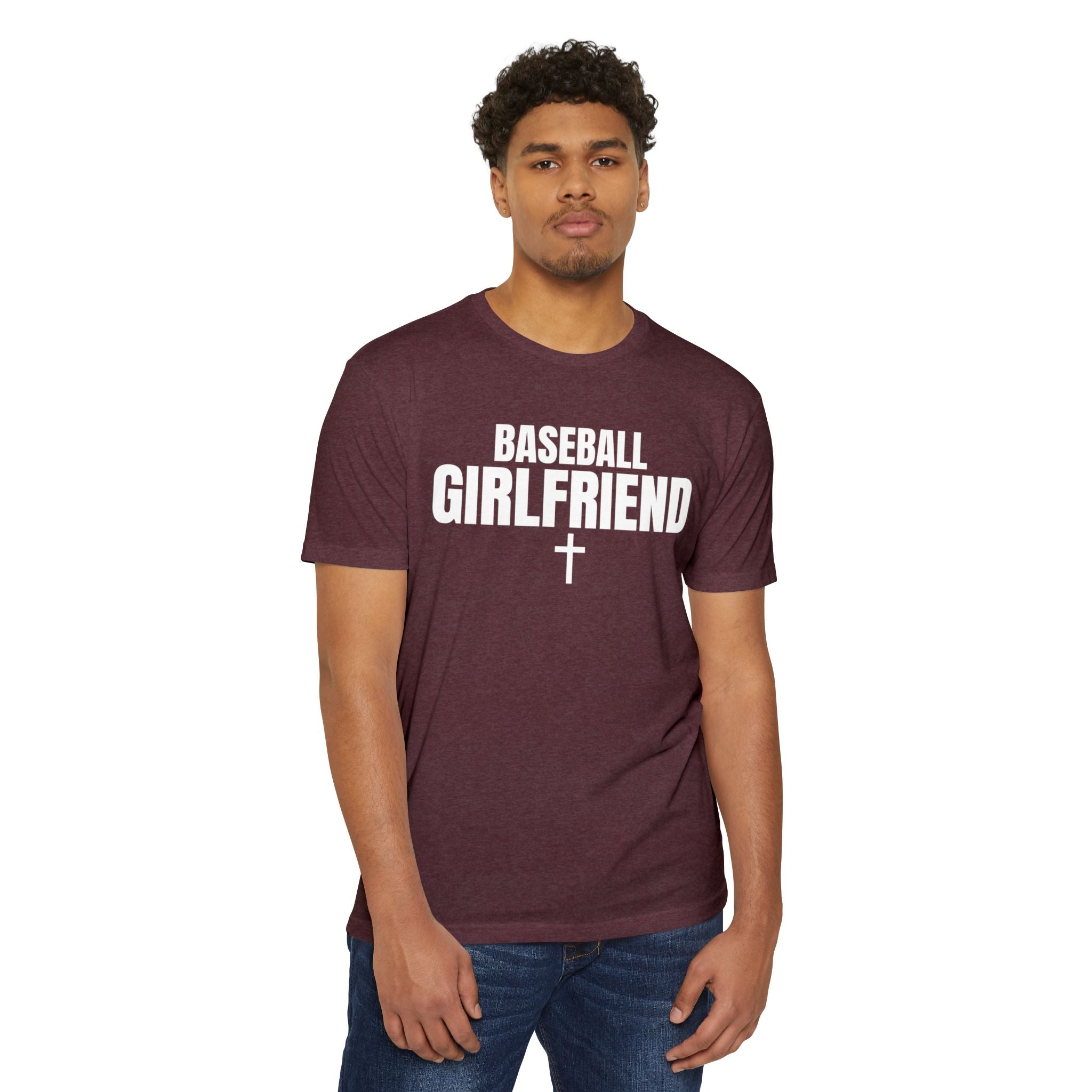 Baseball Girlfriend T-Shirt — Personalized Back Name & Number Tee
