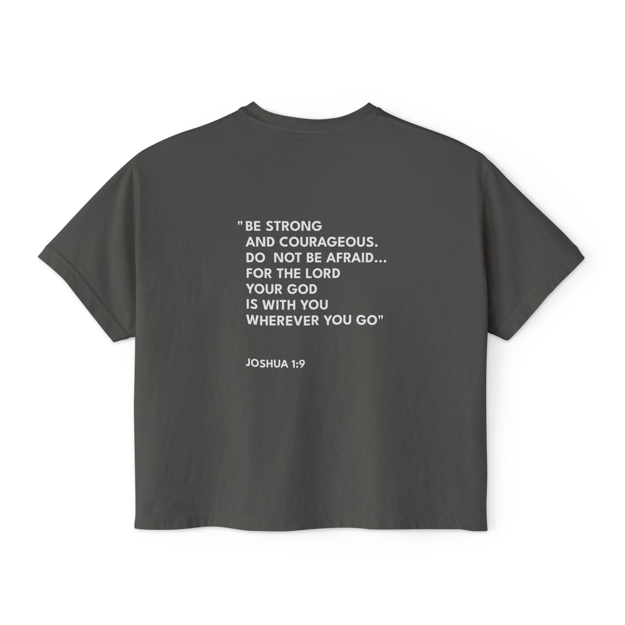 Joshua 1:9 Women's Logo Boxy Tee