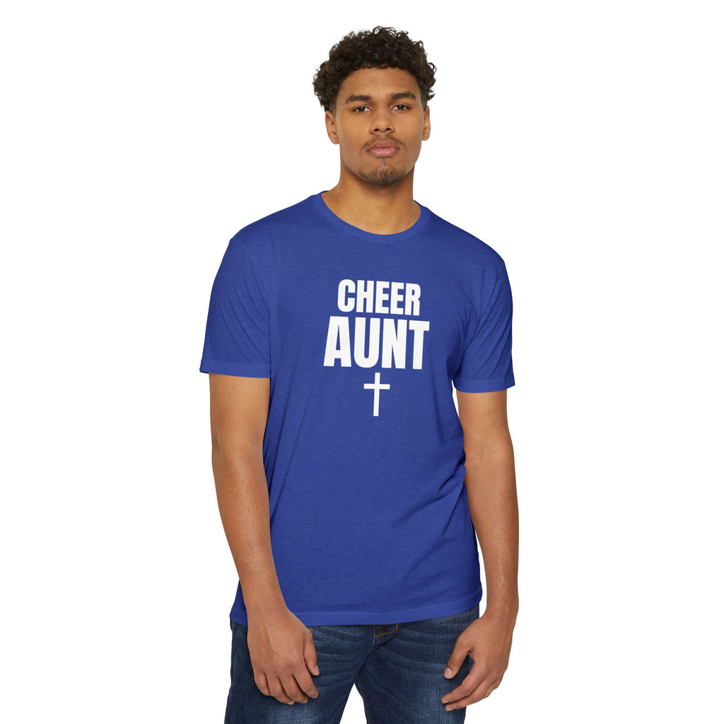 Cheer Aunt T-Shirt — Personalized Back Name & Number