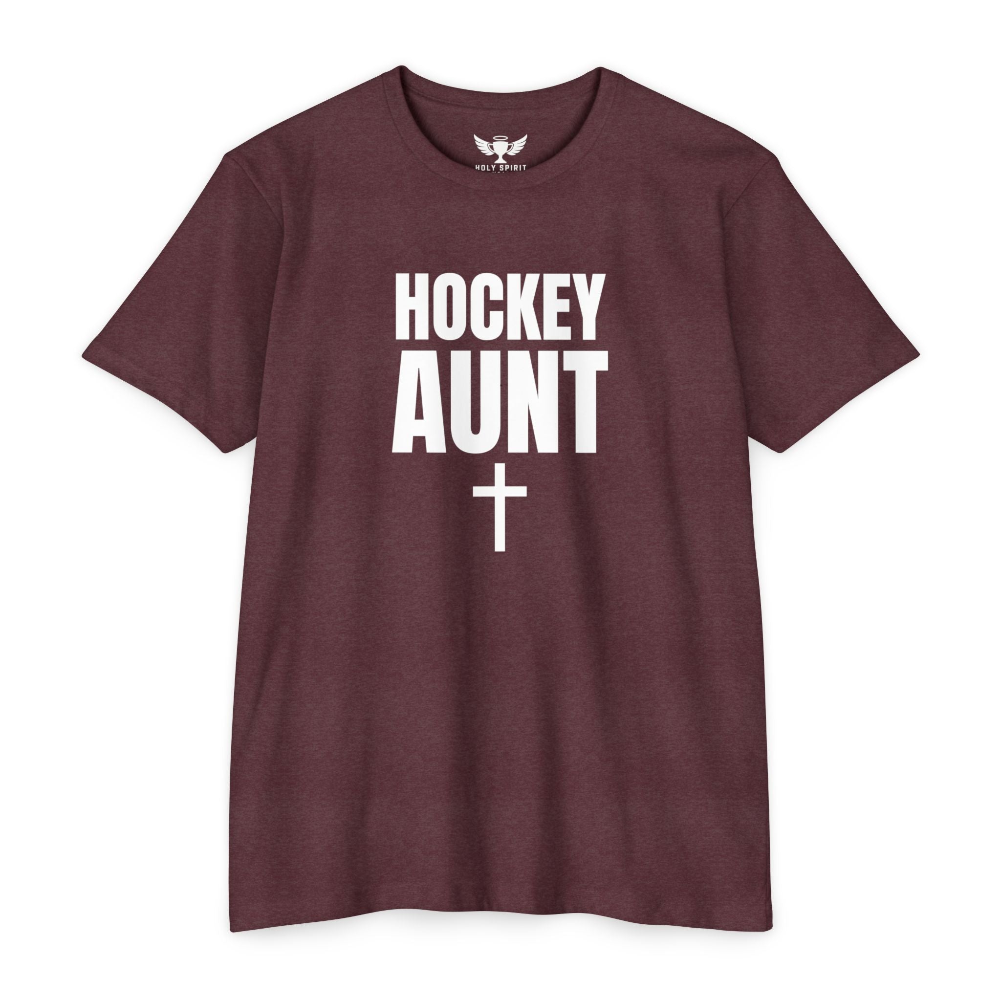 Hockey Aunt T-Shirt — Personalized Back Number Jersey with Cross