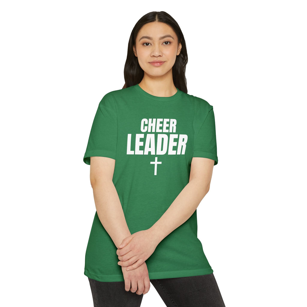 Cheer Leader T-Shirt with Cross — Personalized Back Name & Number
