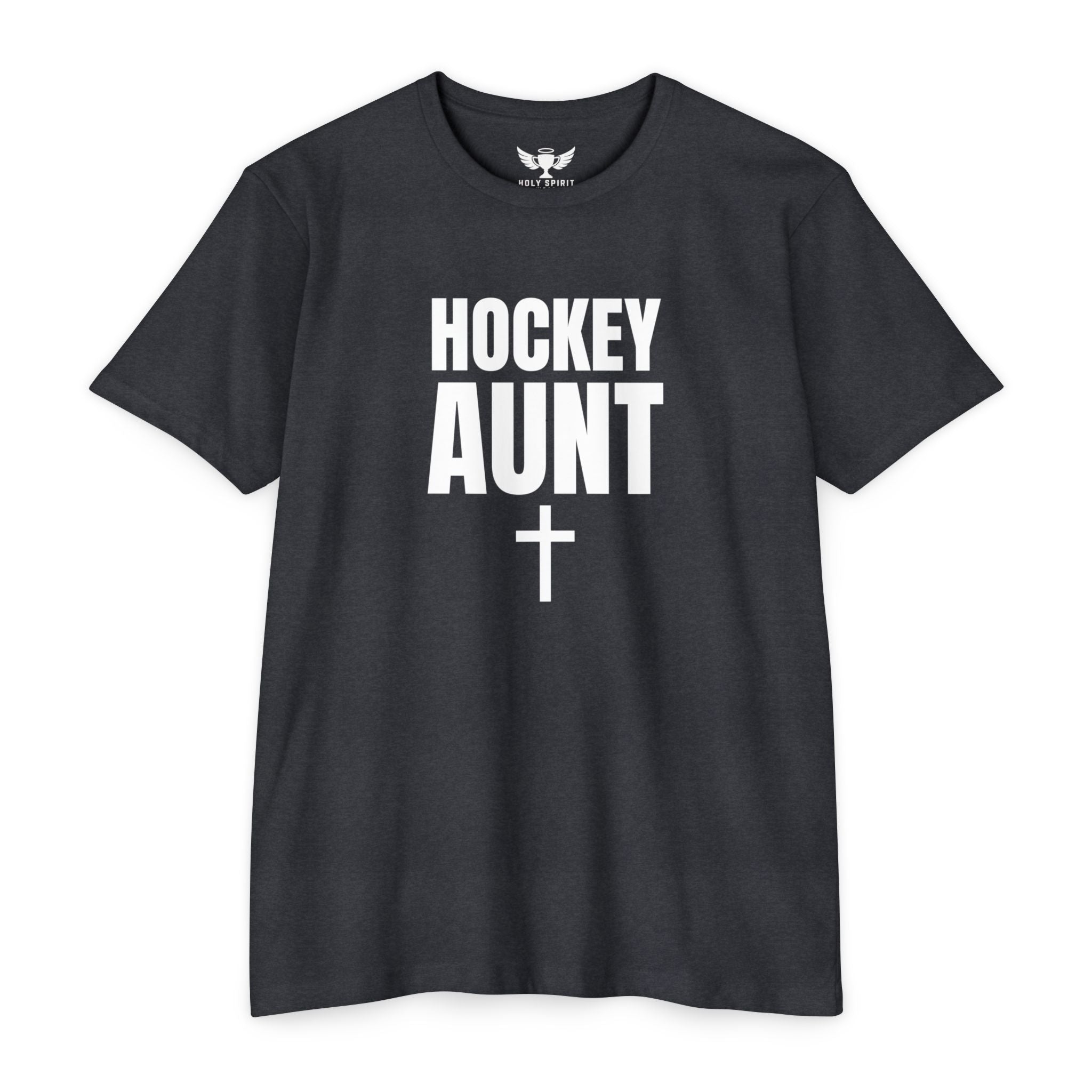Hockey Aunt T-Shirt — Personalized Back Number Jersey with Cross