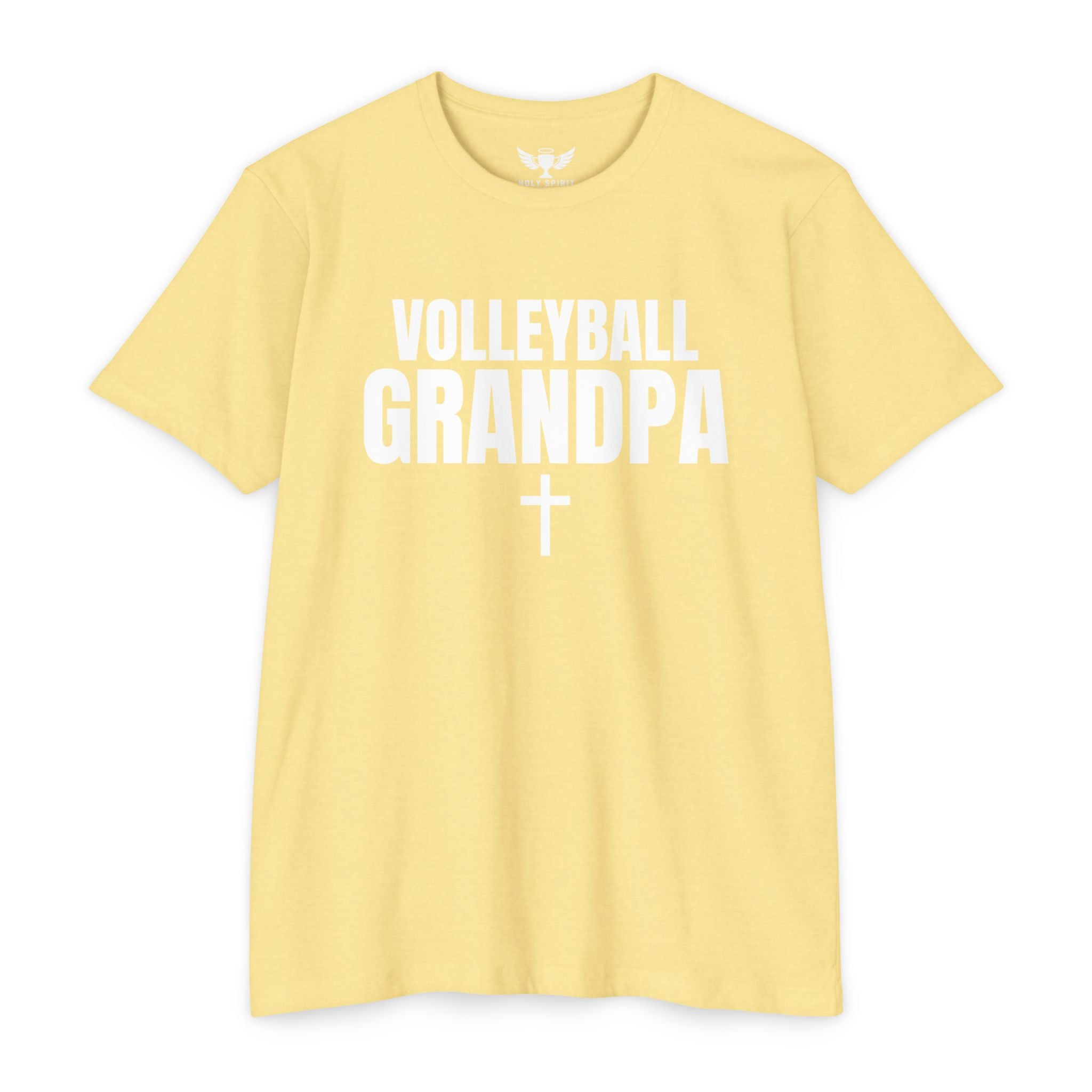 Volleyball Grandpa T-Shirt — Custom Name & Number Sports Tee