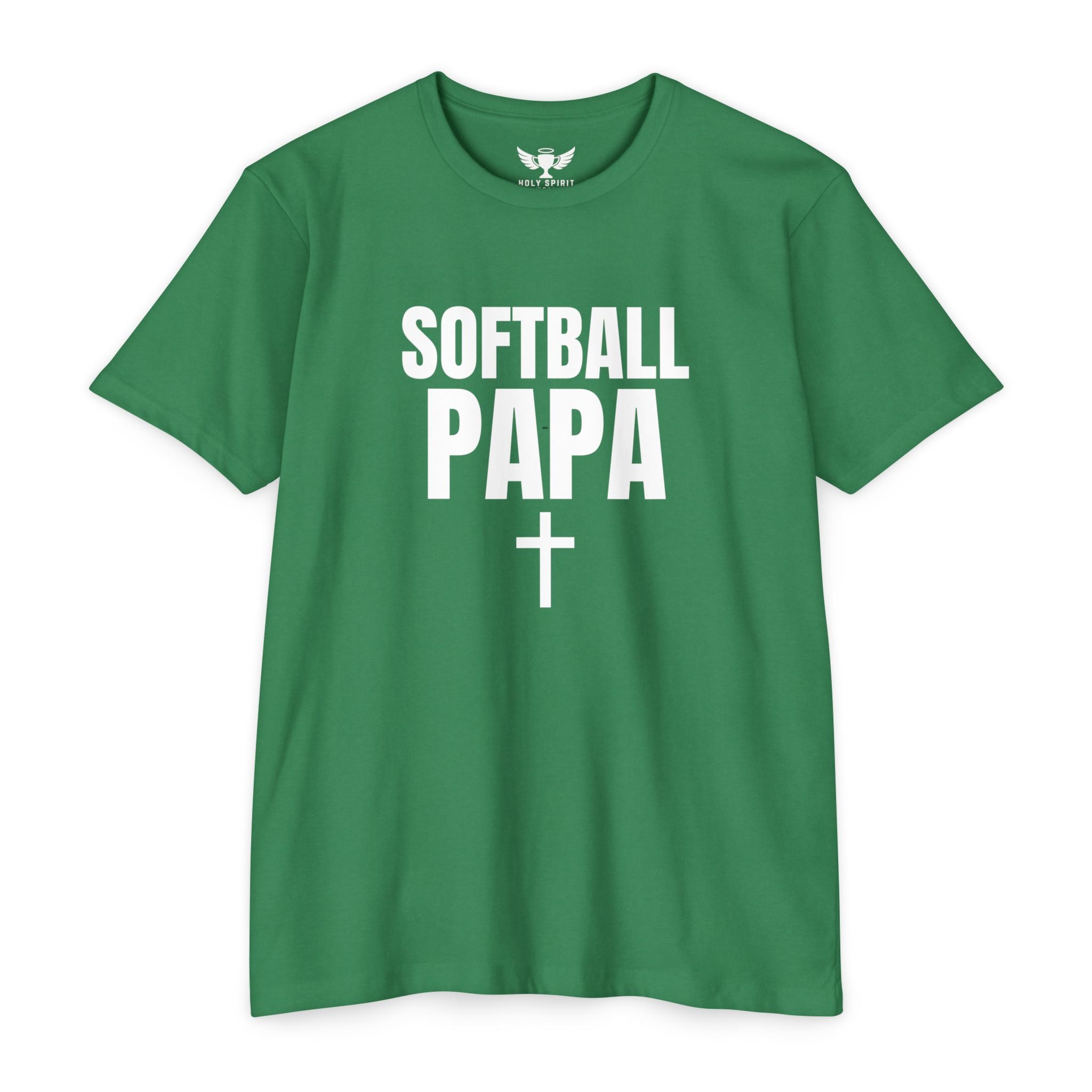 Softball Papa T-Shirt — Custom Name & Number