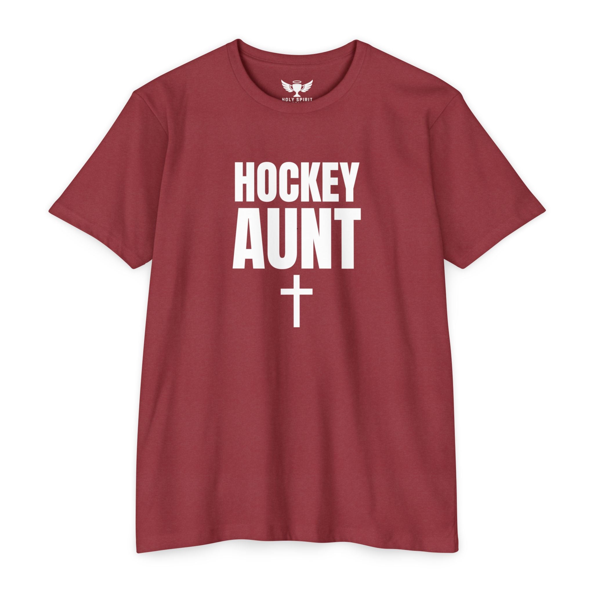 Hockey Aunt T-Shirt — Personalized Back Number Jersey with Cross
