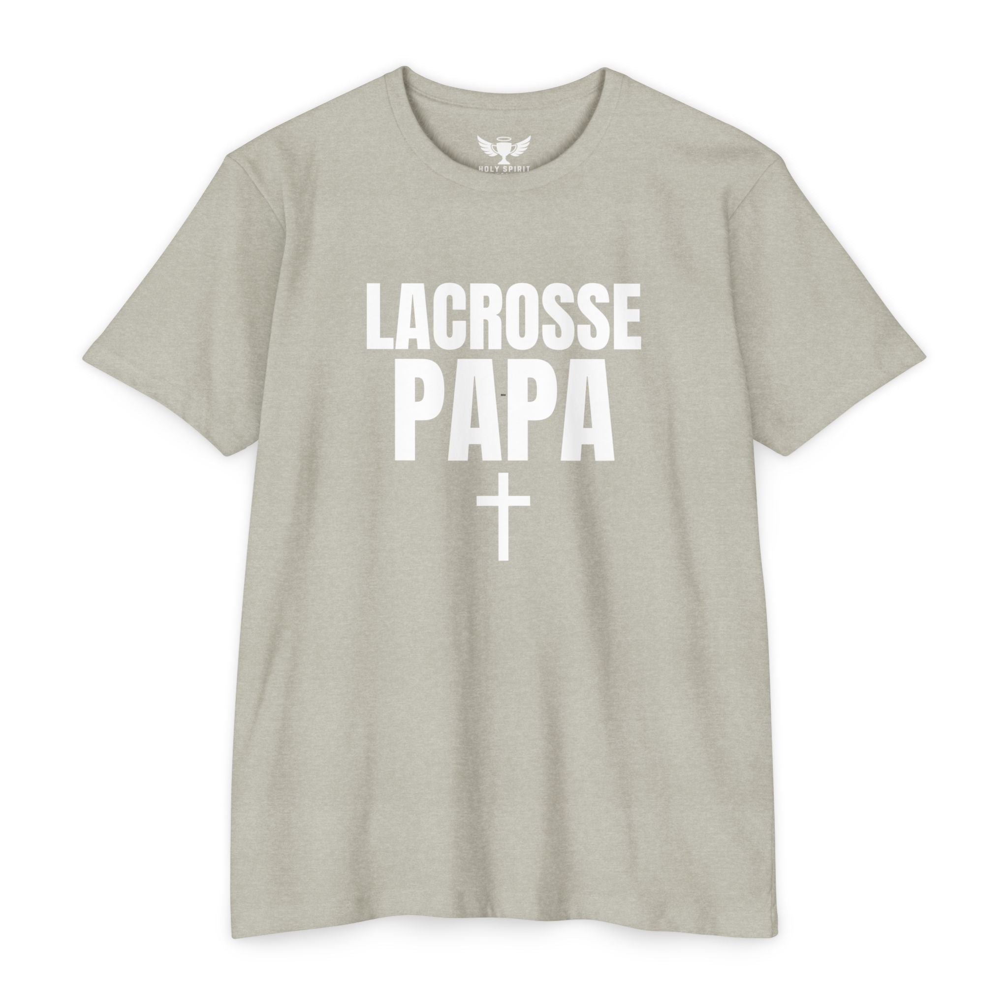 Lacrosse Papa T‑Shirt — Custom Name & Number Sports Tee
