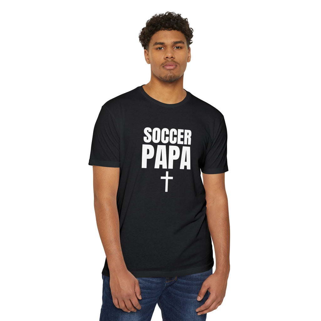 Soccer Papa T-Shirt — Personalized Back Name & Number