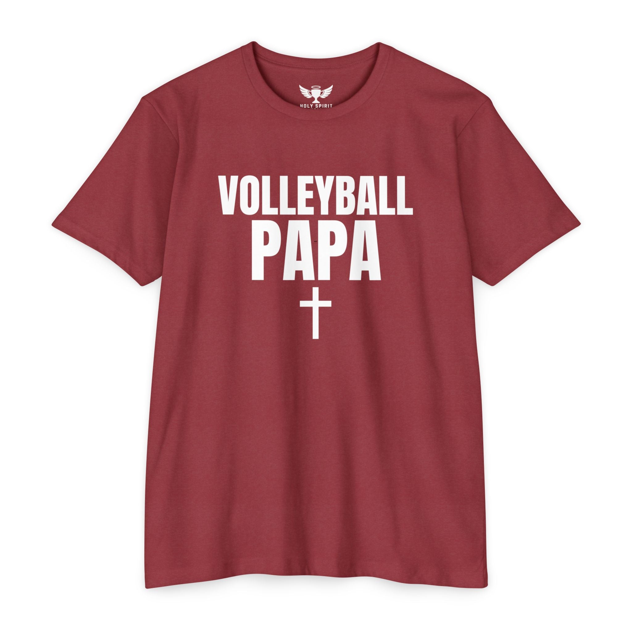 Volleyball Papa T-Shirt — Custom Back Name & Number
