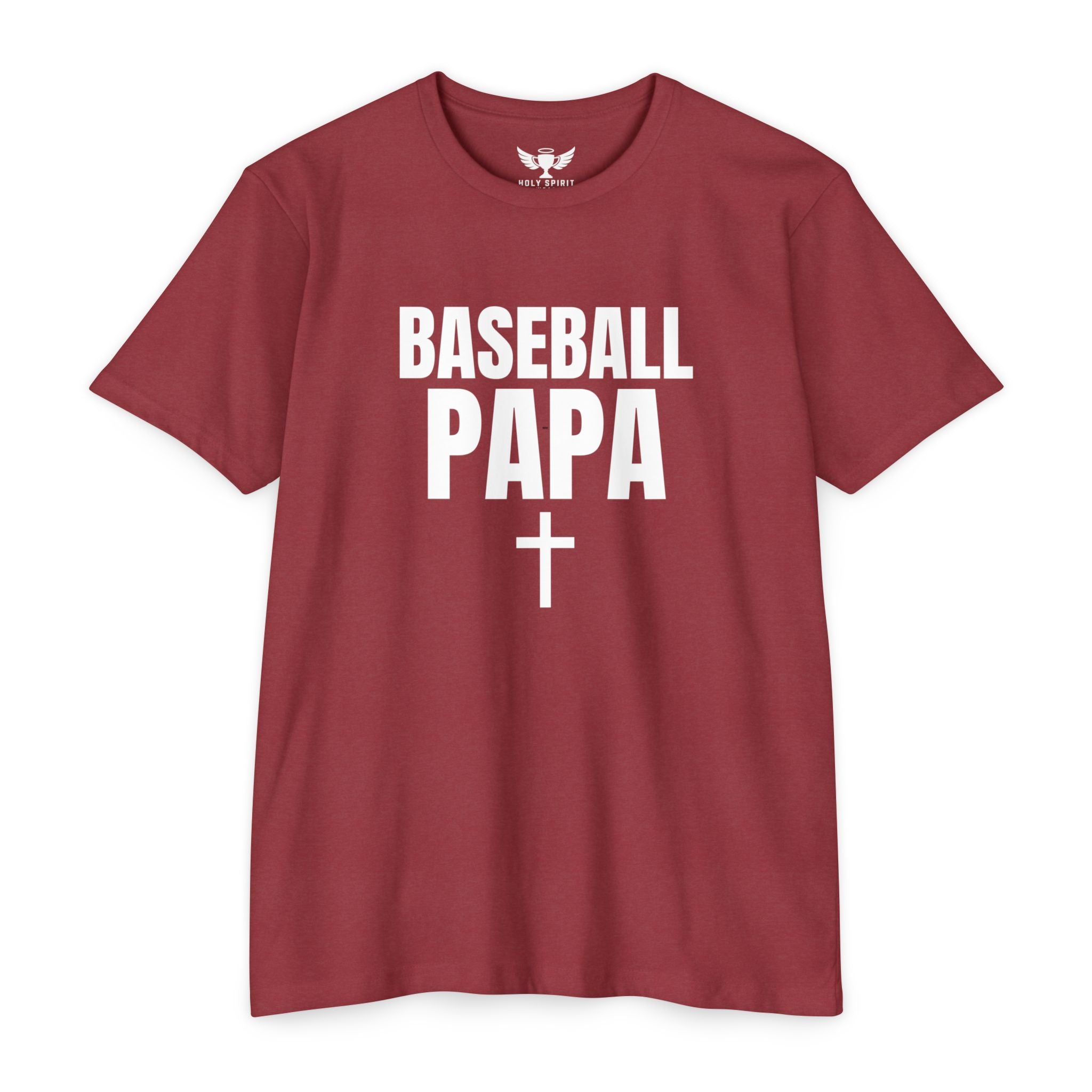 Baseball Papa T-Shirt — Custom Back Name & Number