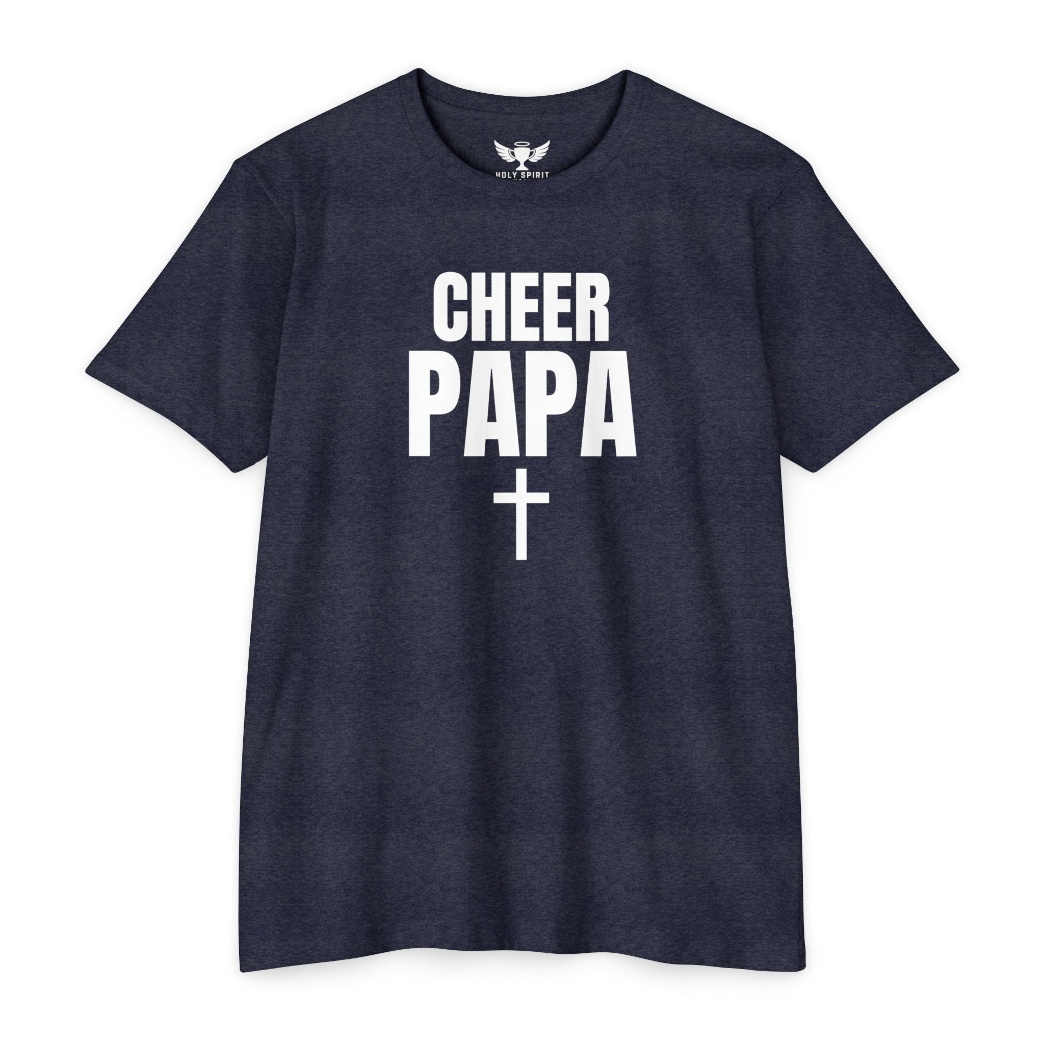 Cheer Papa T-Shirt — Personalized Back Name & Number