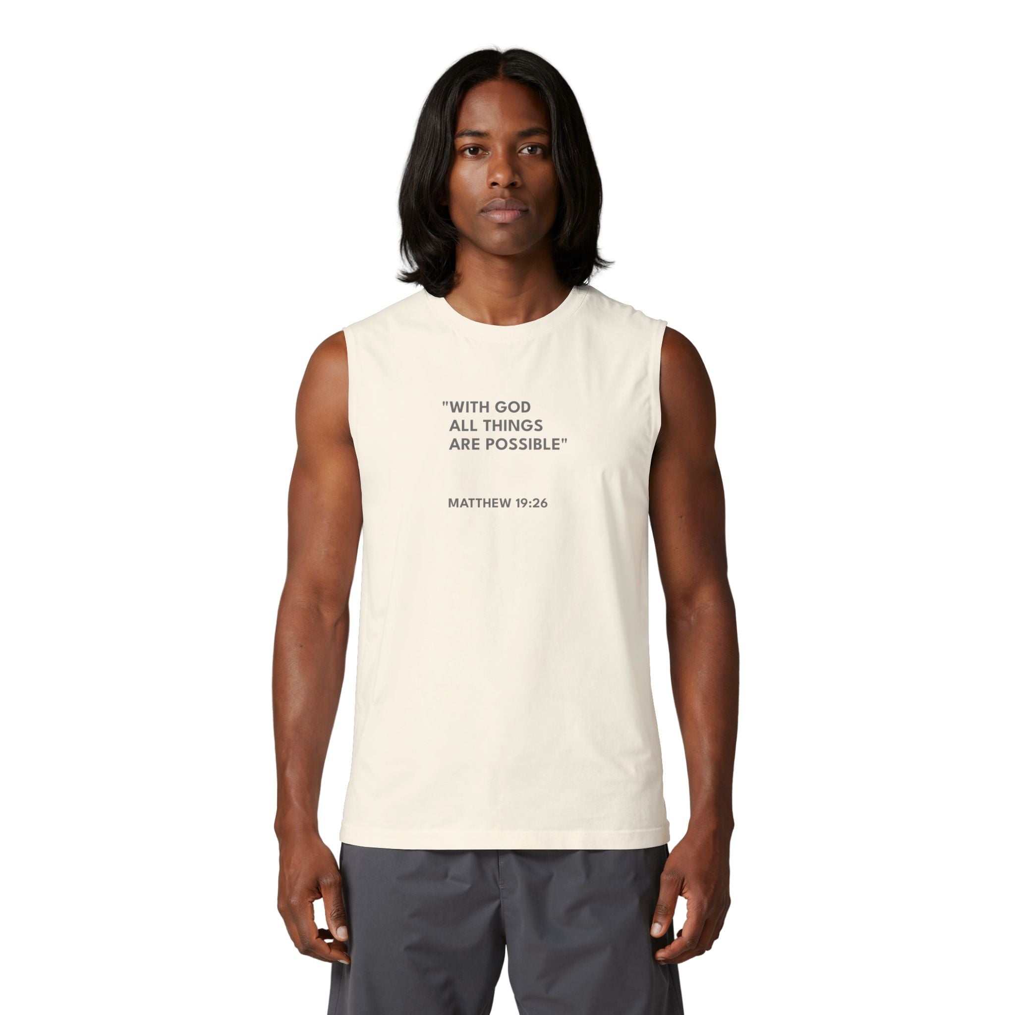 Unisex Muscle Tank Matthew 19:26