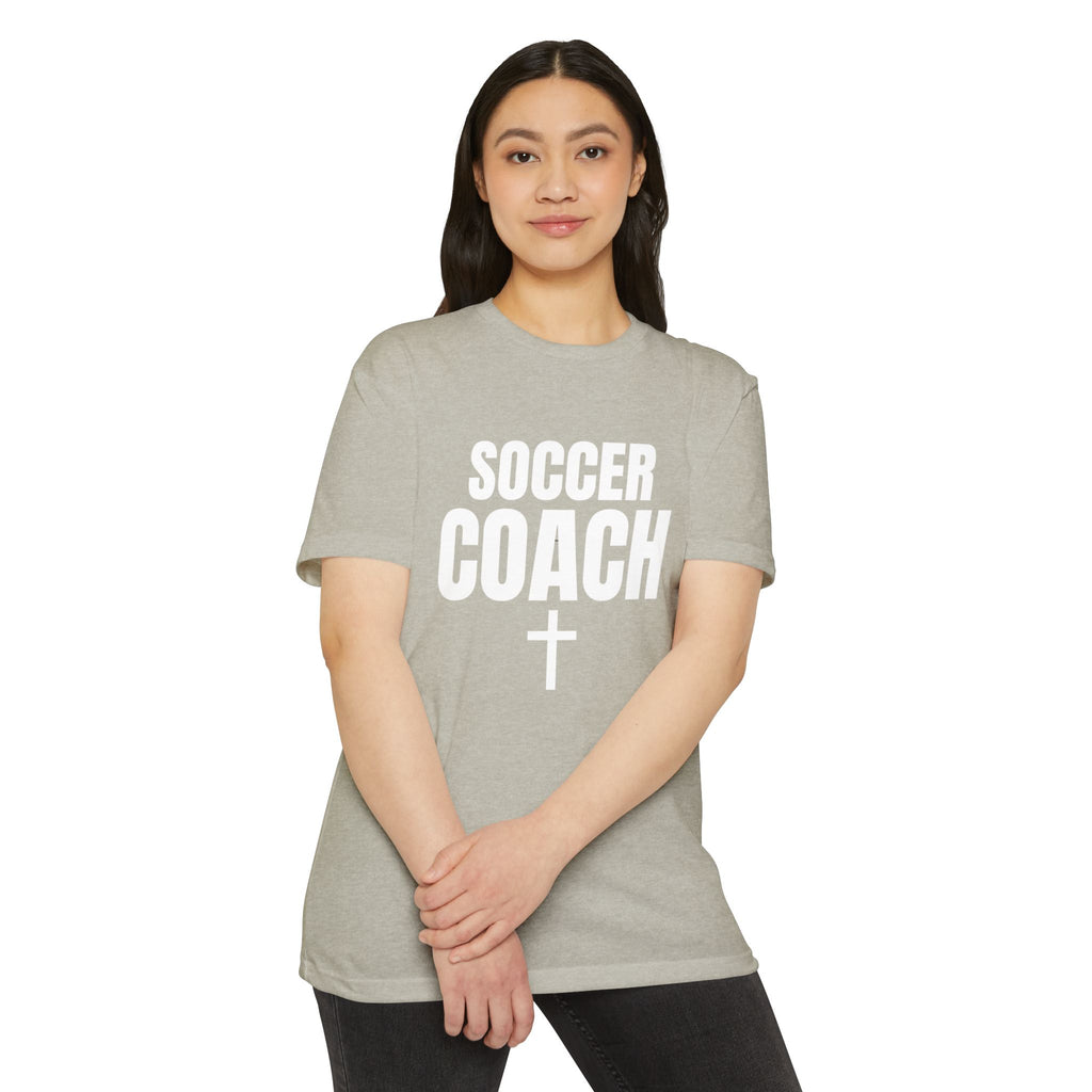 Soccer Coach T-Shirt — Custom Name & Number Sports Tee