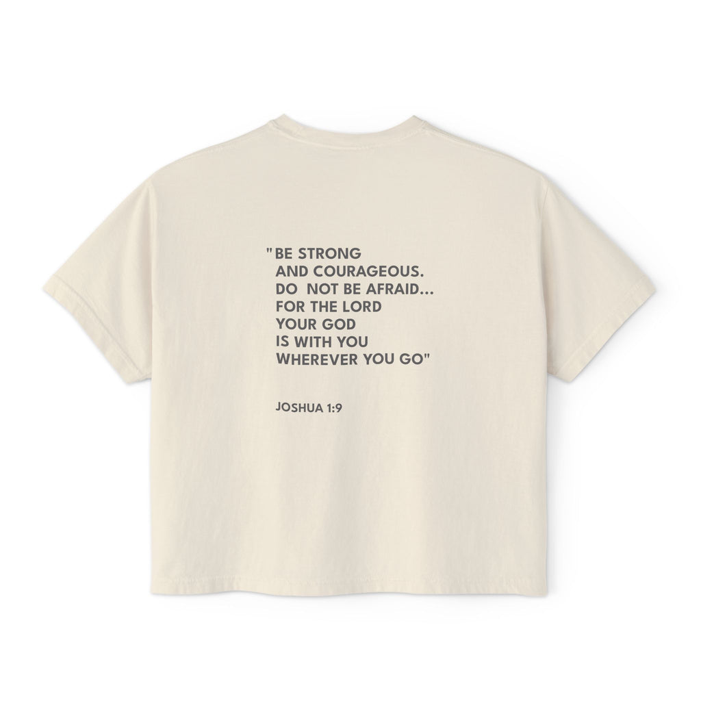 Joshua 1:9 Women's Logo Boxy Tee