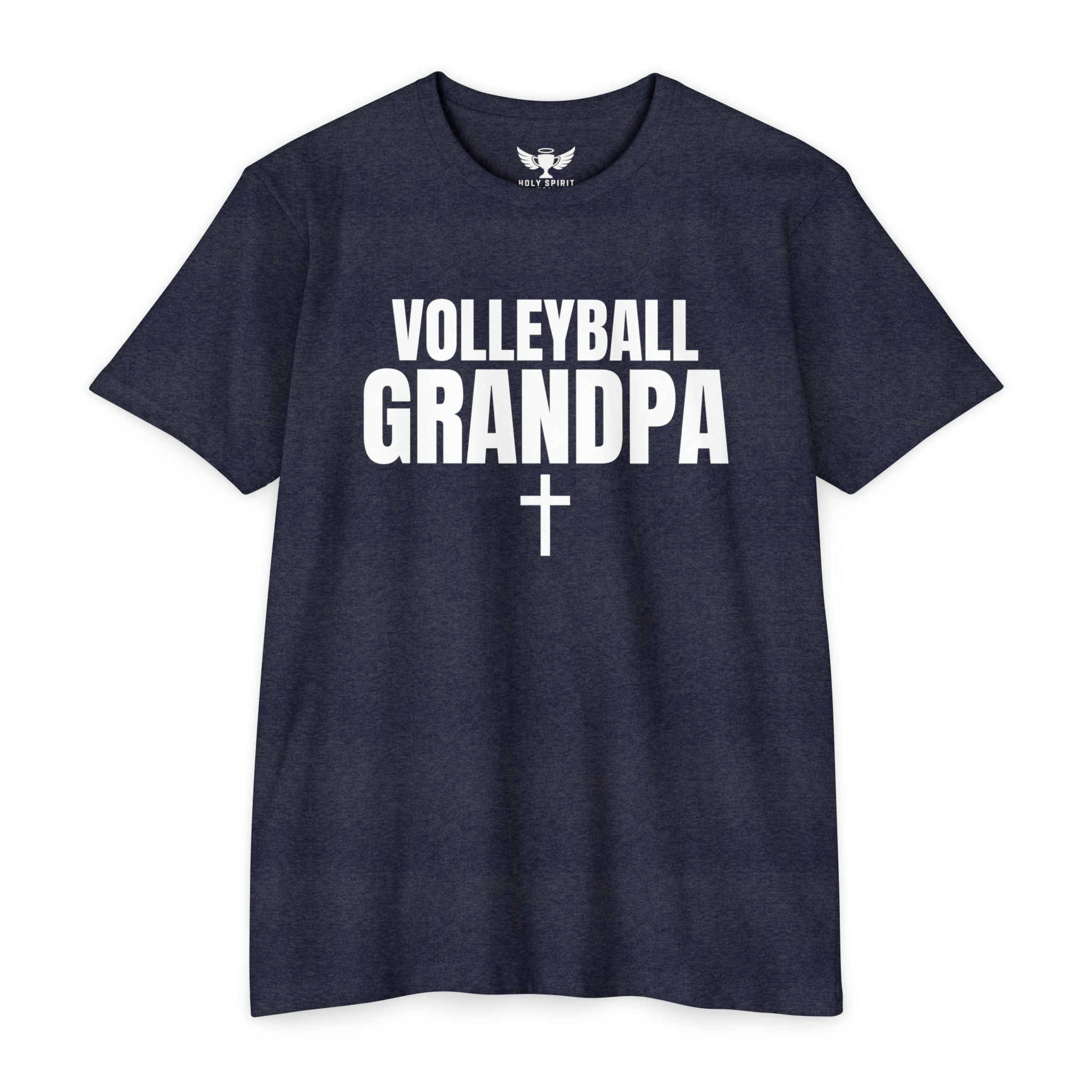 Volleyball Grandpa T-Shirt — Custom Name & Number Sports Tee