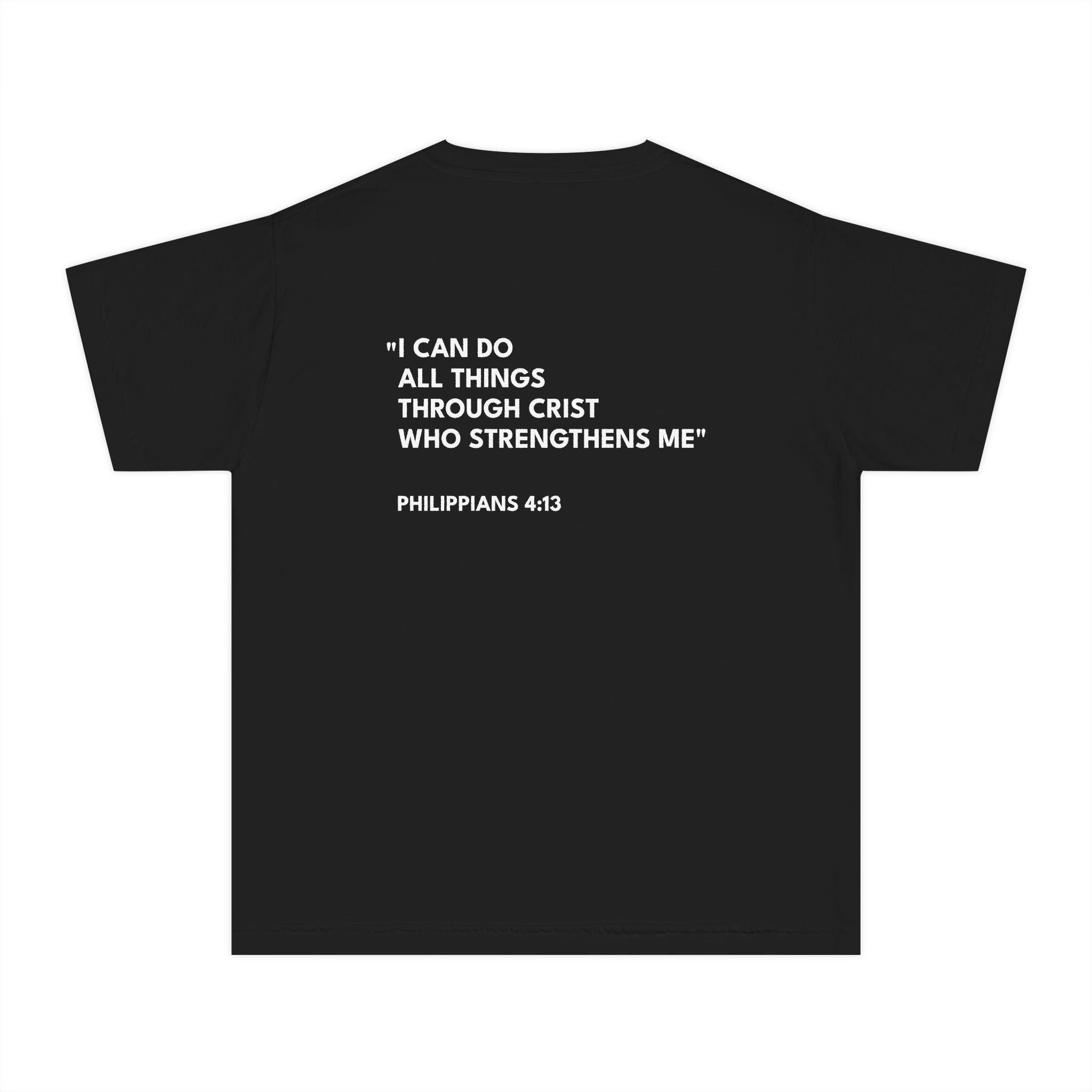 Philippians 4:13 Youth Tee/Text Logo