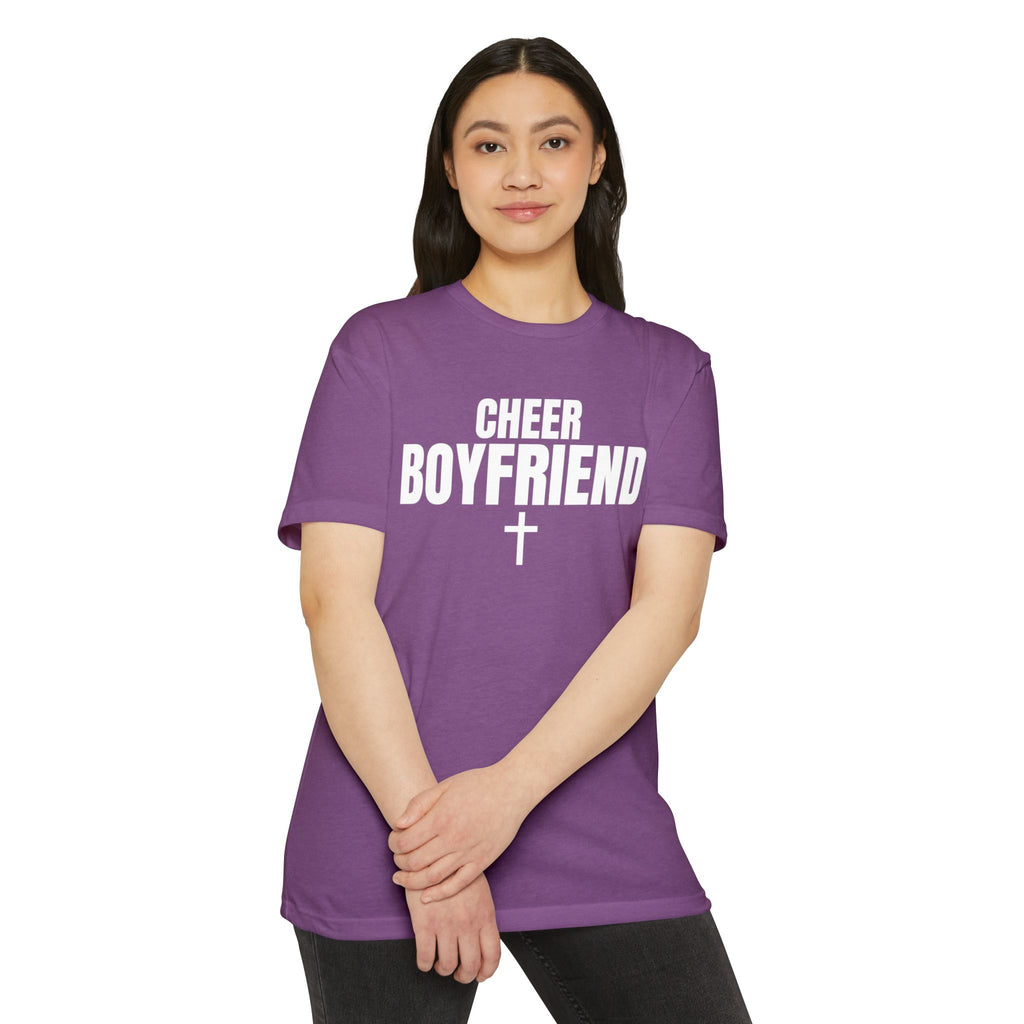 Cheer Boyfriend T-Shirt — Custom Back Name & Number