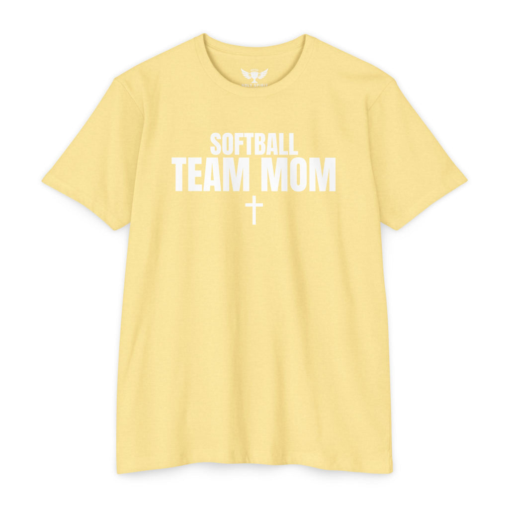 Softball Team Mom T‑Shirt — Custom Back Name & Number