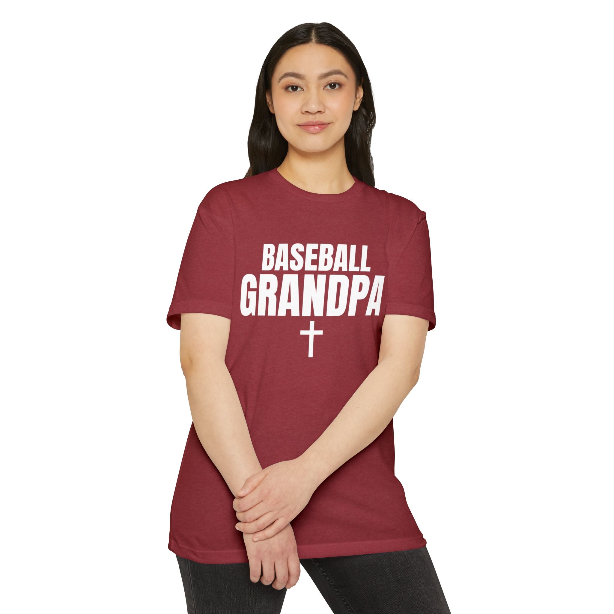 Baseball Grandpa T-Shirt — Custom Back Name & Number