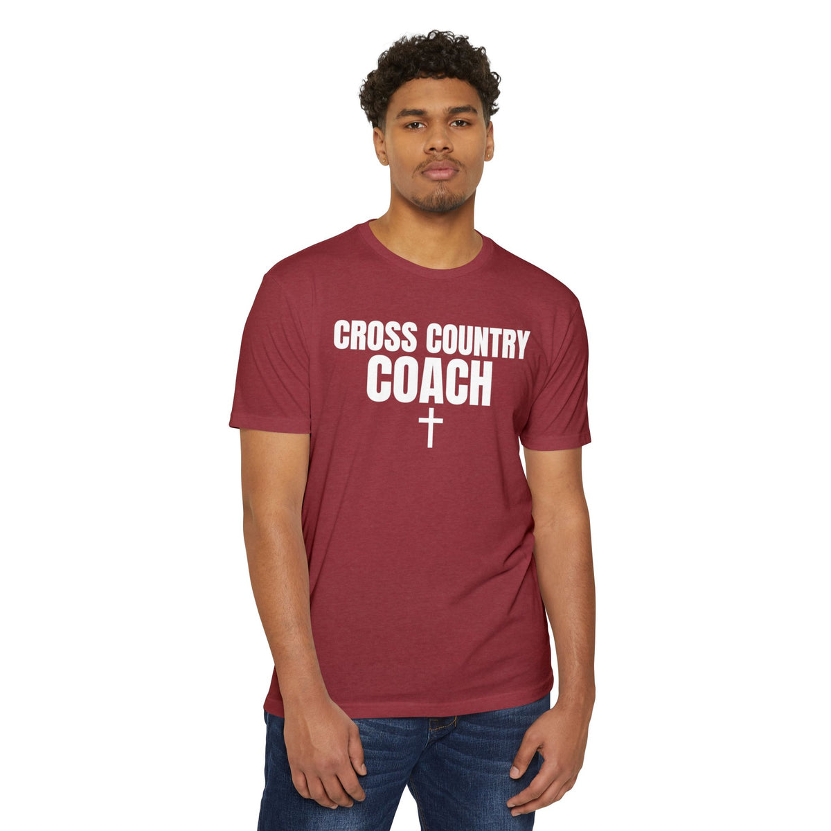 Cross Country Coach T-Shirt — Custom Name & Number Sports Tee