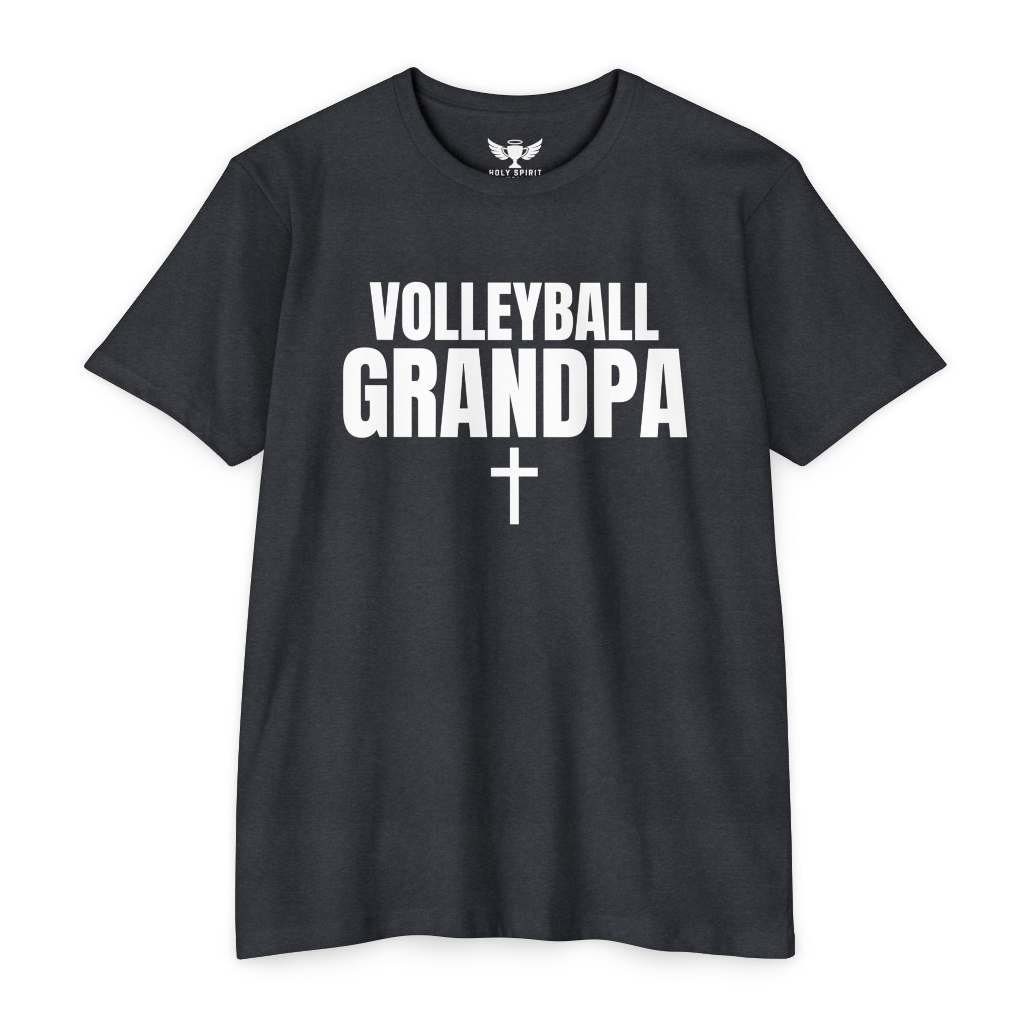 Volleyball Grandpa T-Shirt — Custom Name & Number Sports Tee