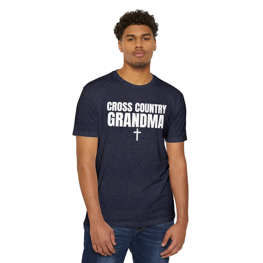 Cross Country Grandma T-Shirt — Personalized Back Number & Name