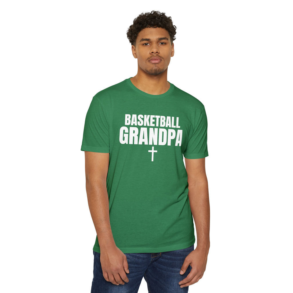 Basketball Grandpa T-Shirt — Custom Back Name & Number