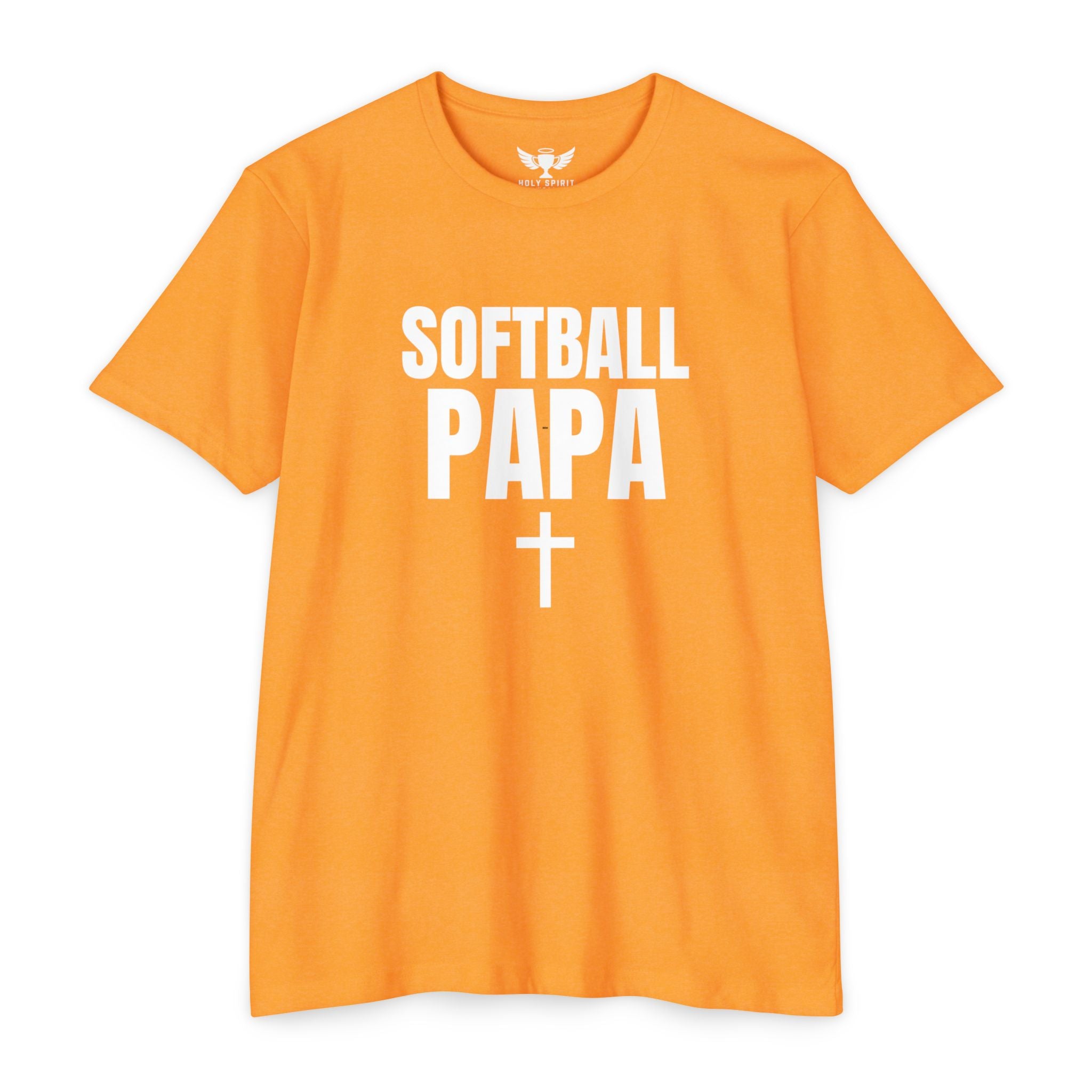 Softball Papa T-Shirt — Custom Name & Number