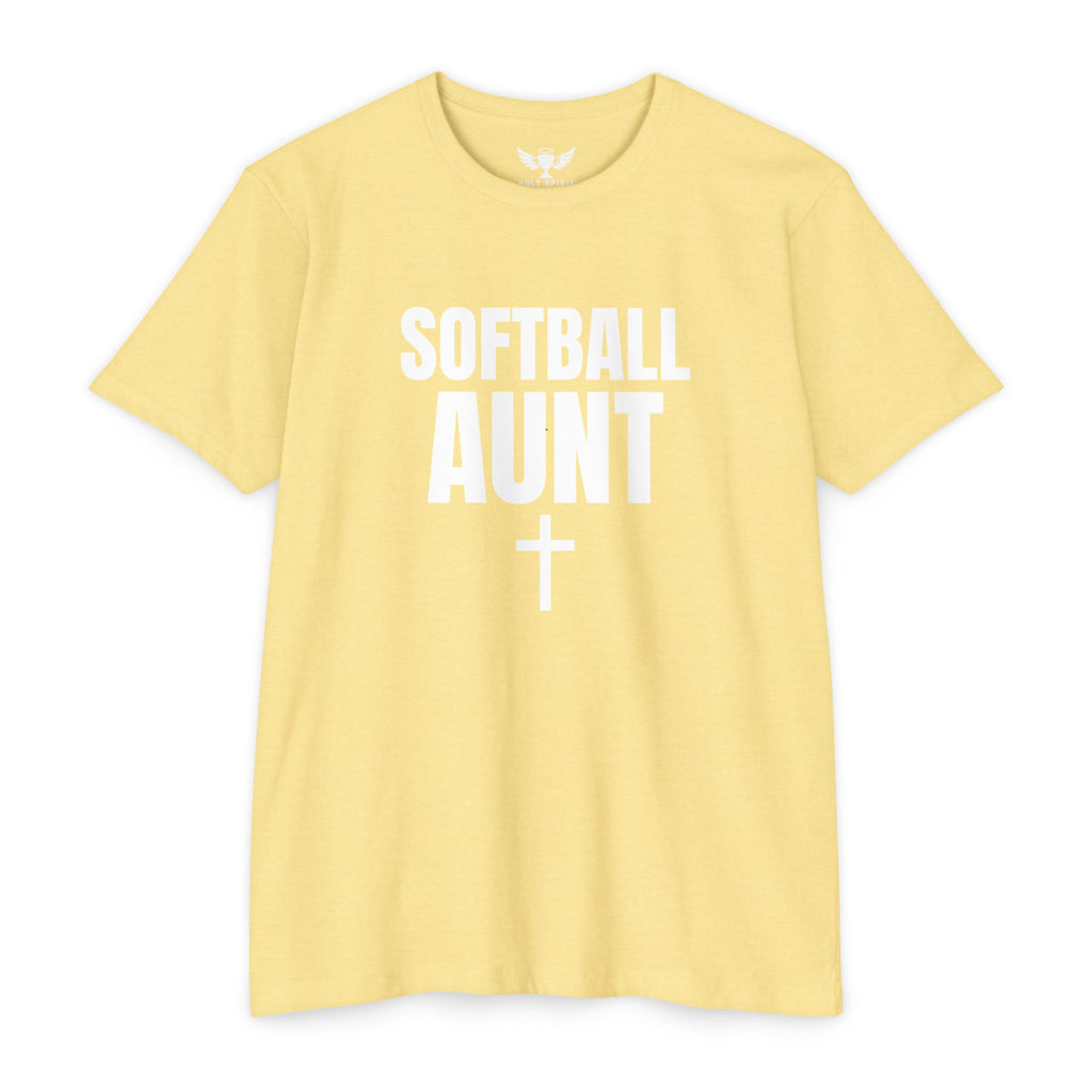 Softball Aunt T-Shirt — Custom Name & Number