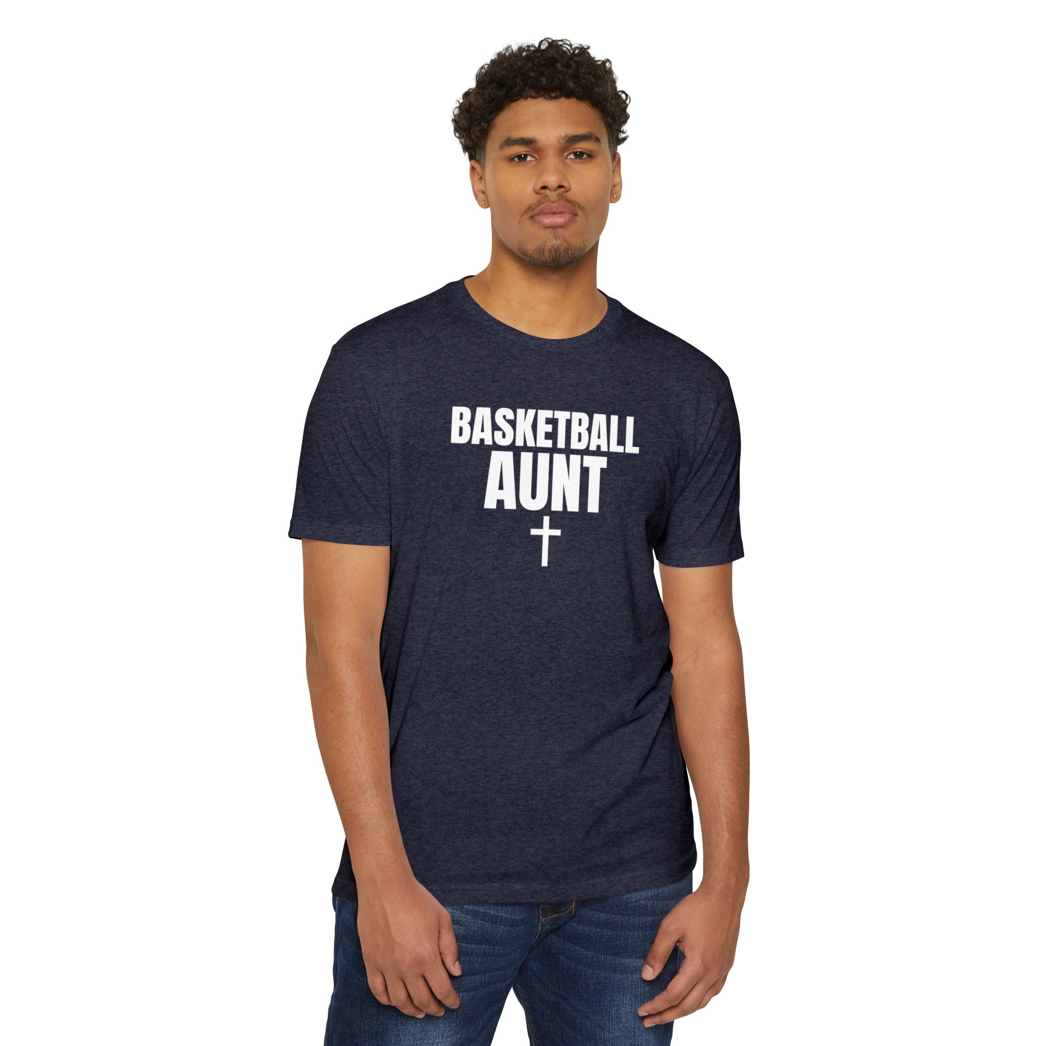 Basketball Aunt T-Shirt — Custom Back Name & Number