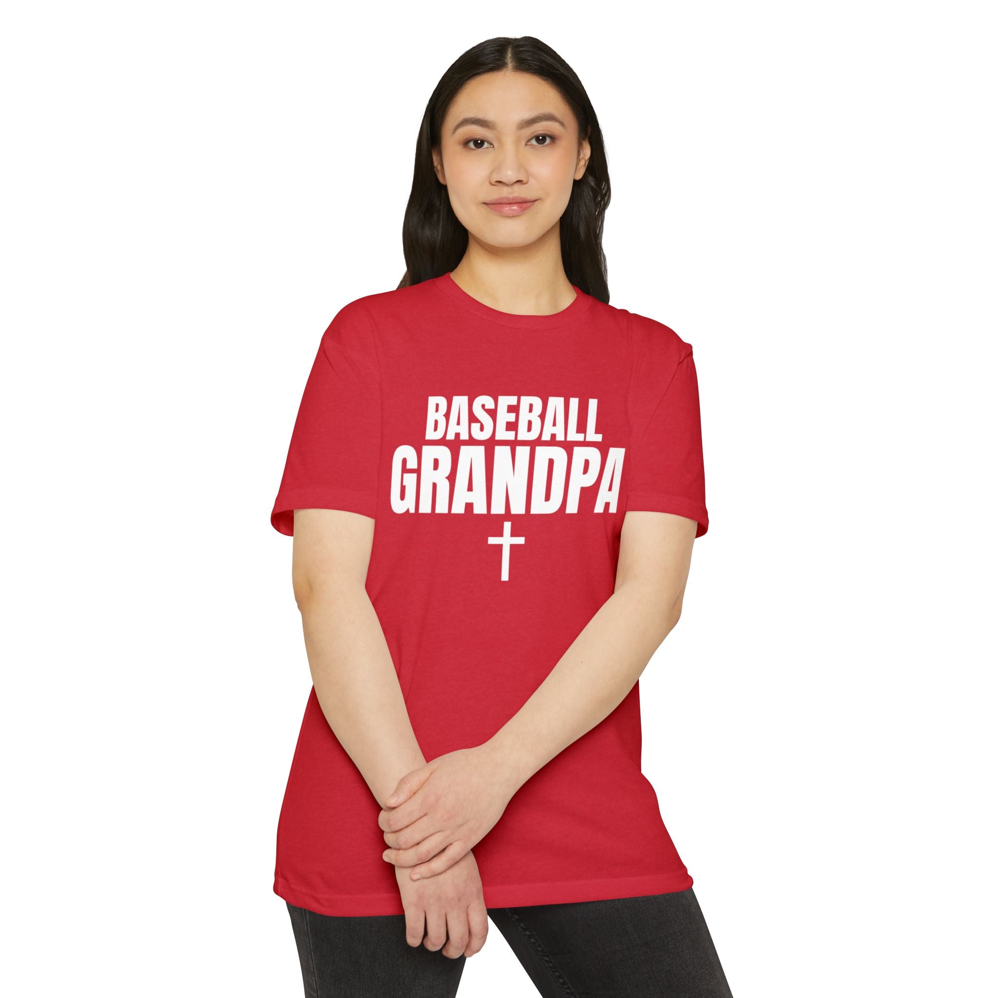 Baseball Grandpa T-Shirt — Custom Back Name & Number