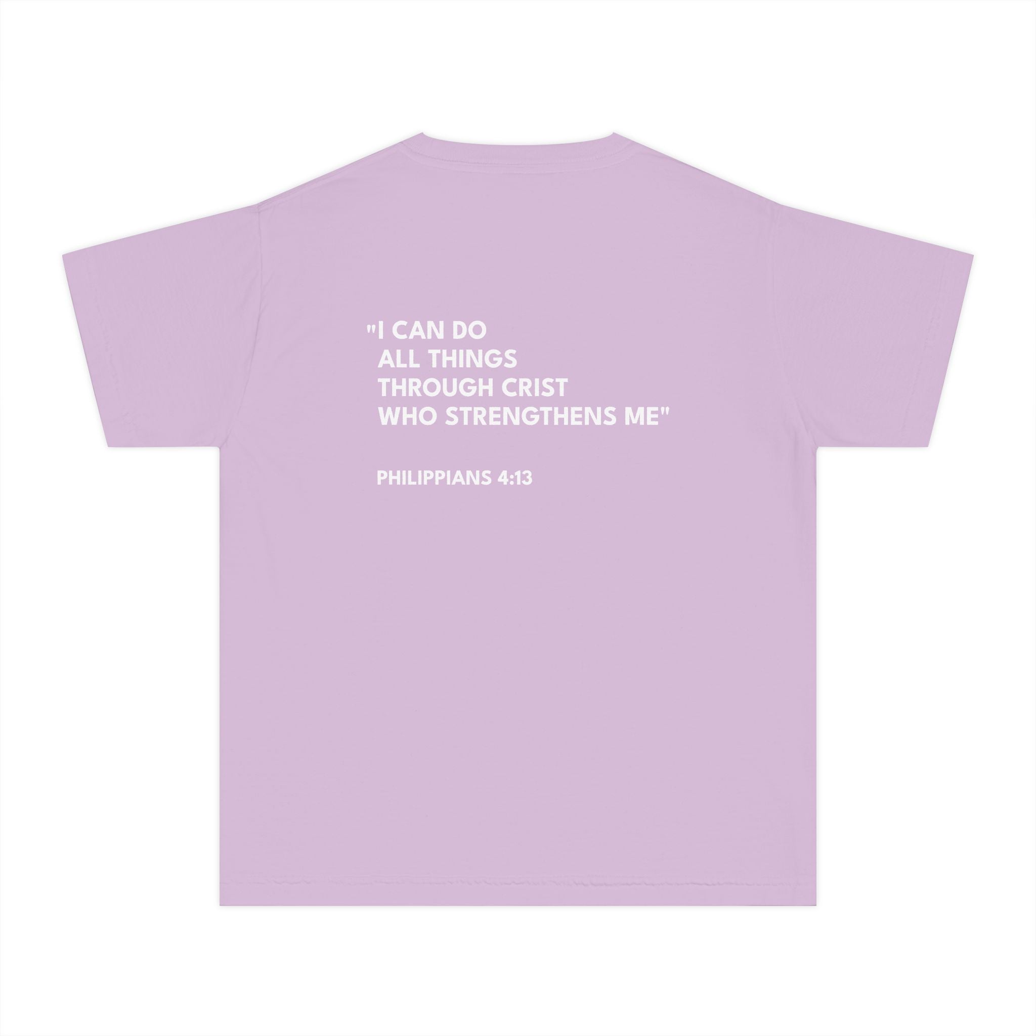 Philippians 4:13 Youth Tee/Text Logo