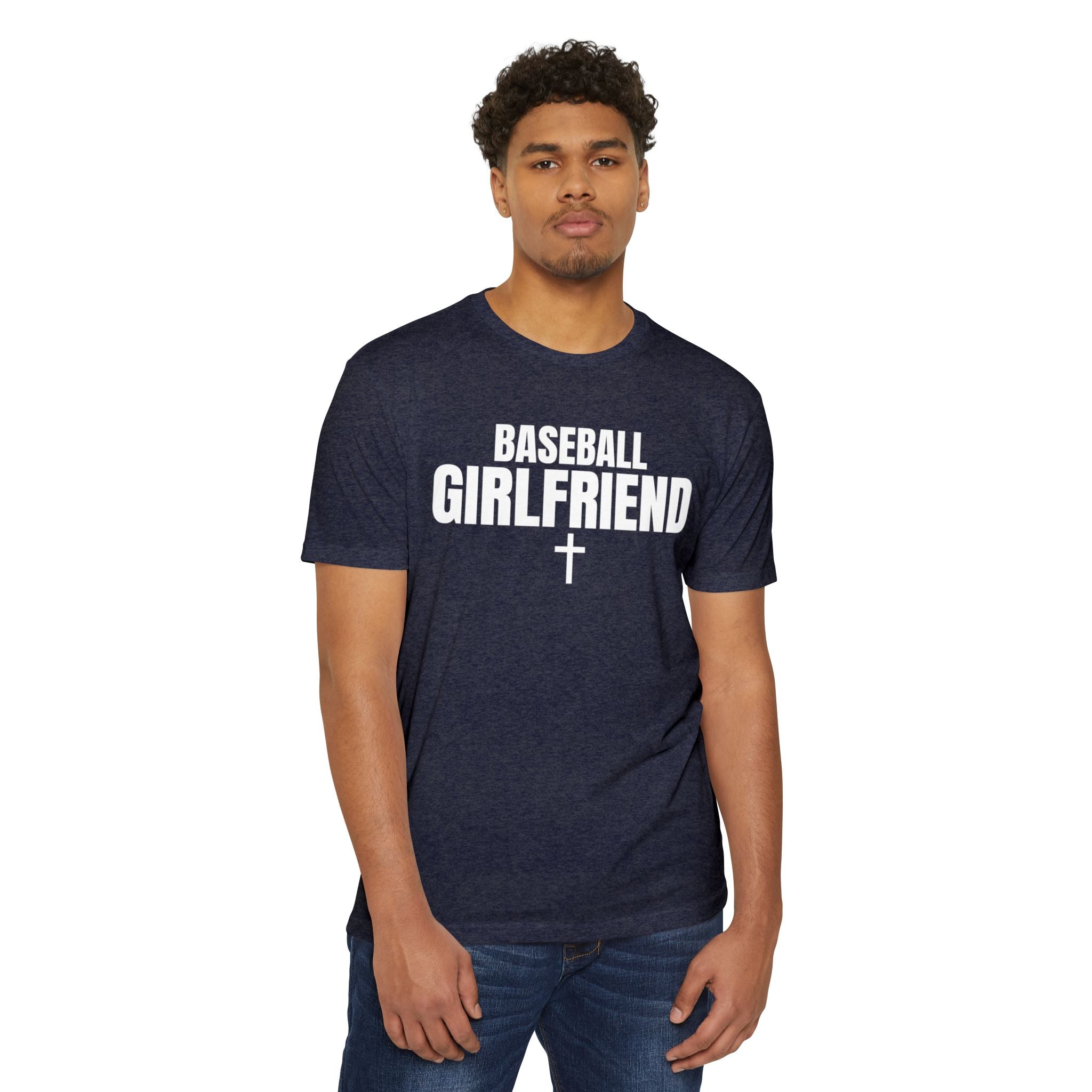 Baseball Girlfriend T-Shirt — Personalized Back Name & Number Tee
