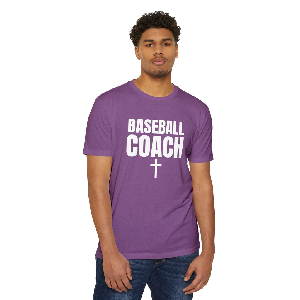 Baseball Coach T-Shirt — Custom Back Name & Number