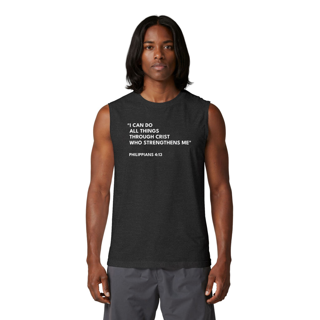 Philippians 4:13 Unisex Muscle Tank Text Logo