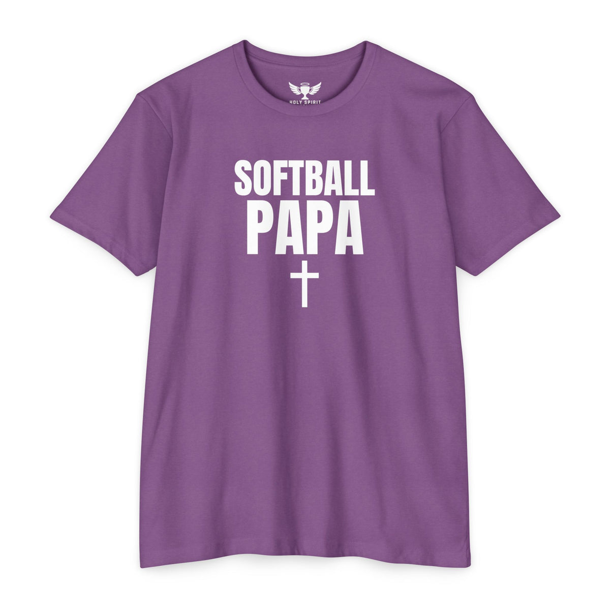 Softball Papa T-Shirt — Custom Name & Number