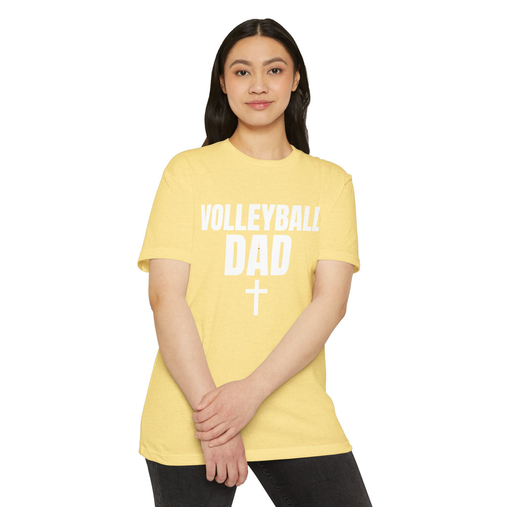 Volleyball Dad T-Shirt — Custom Name & Number Sports Tee