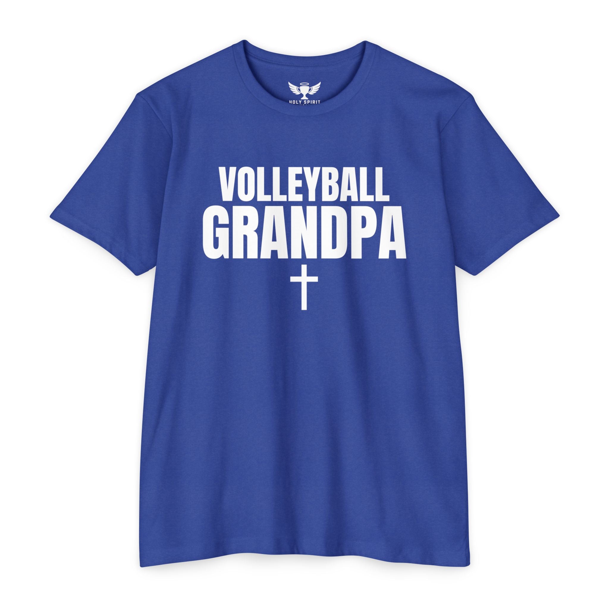 Volleyball Grandpa T-Shirt — Custom Name & Number Sports Tee
